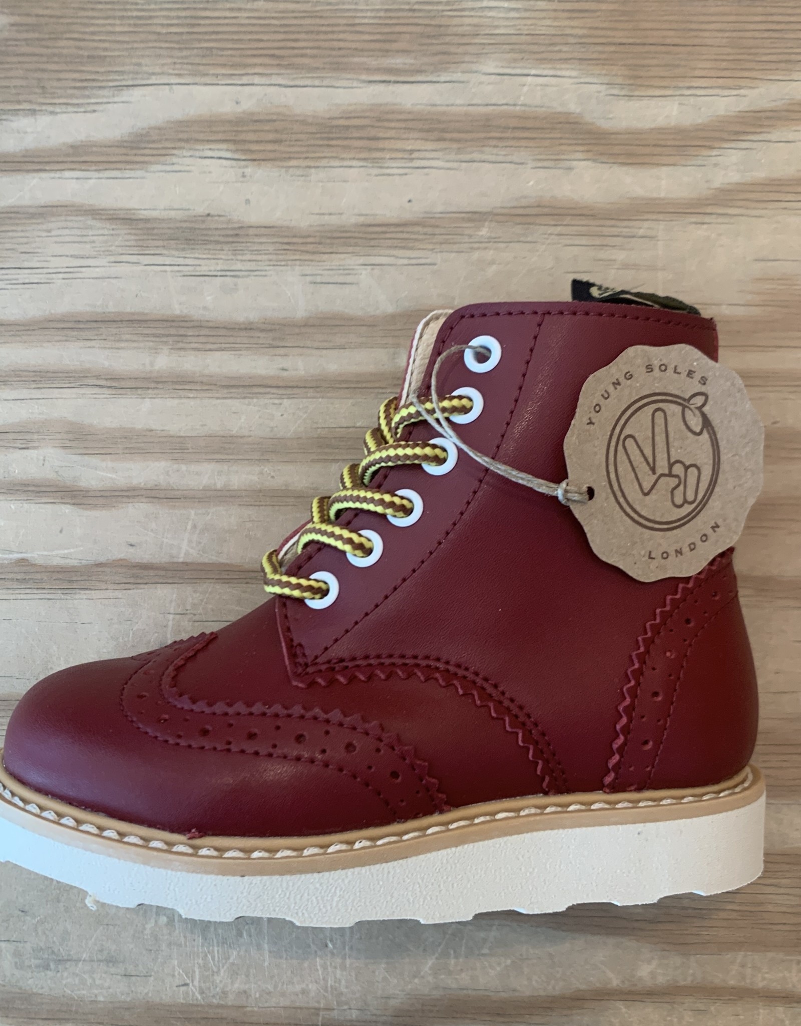 YOUNG SOLES YOUNG SOLES SIDNEY BROGUES VEGAN CHERRY