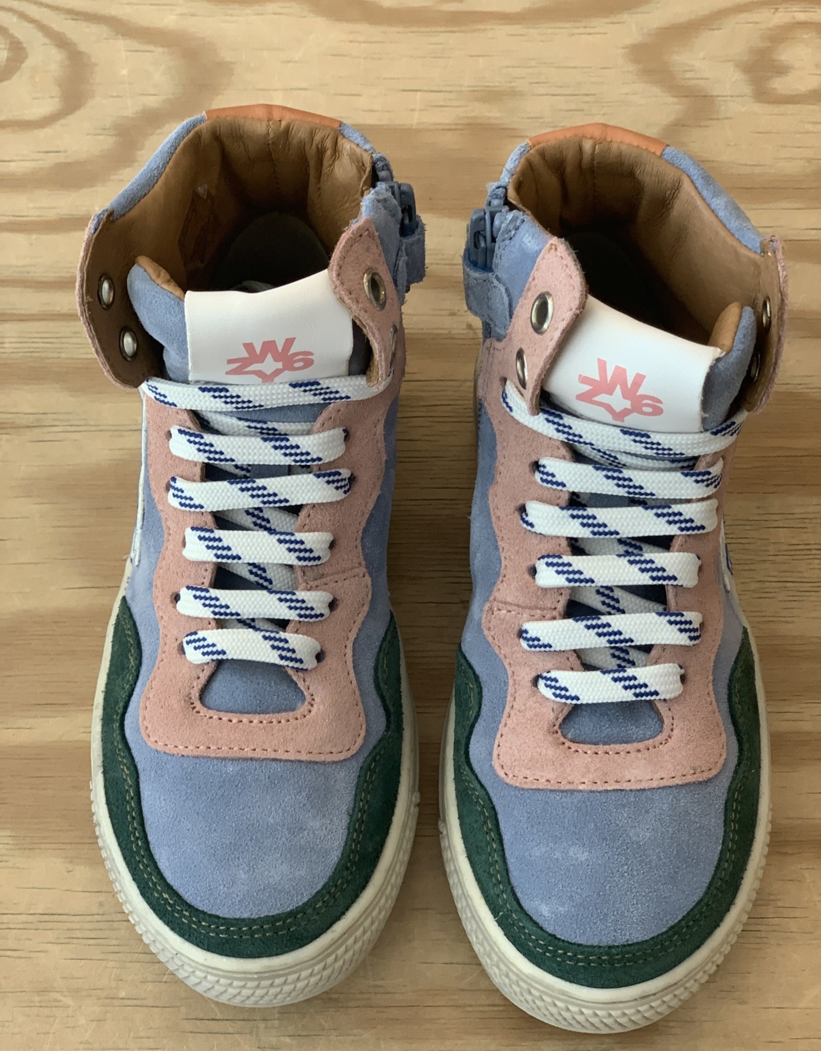 W6YZ NEW MIG ZIP SUEDE MILITARE/CELESTE