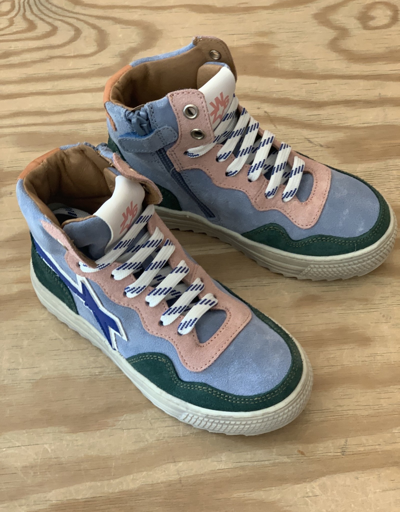 W6YZ NEW MIG ZIP SUEDE MILITARE/CELESTE