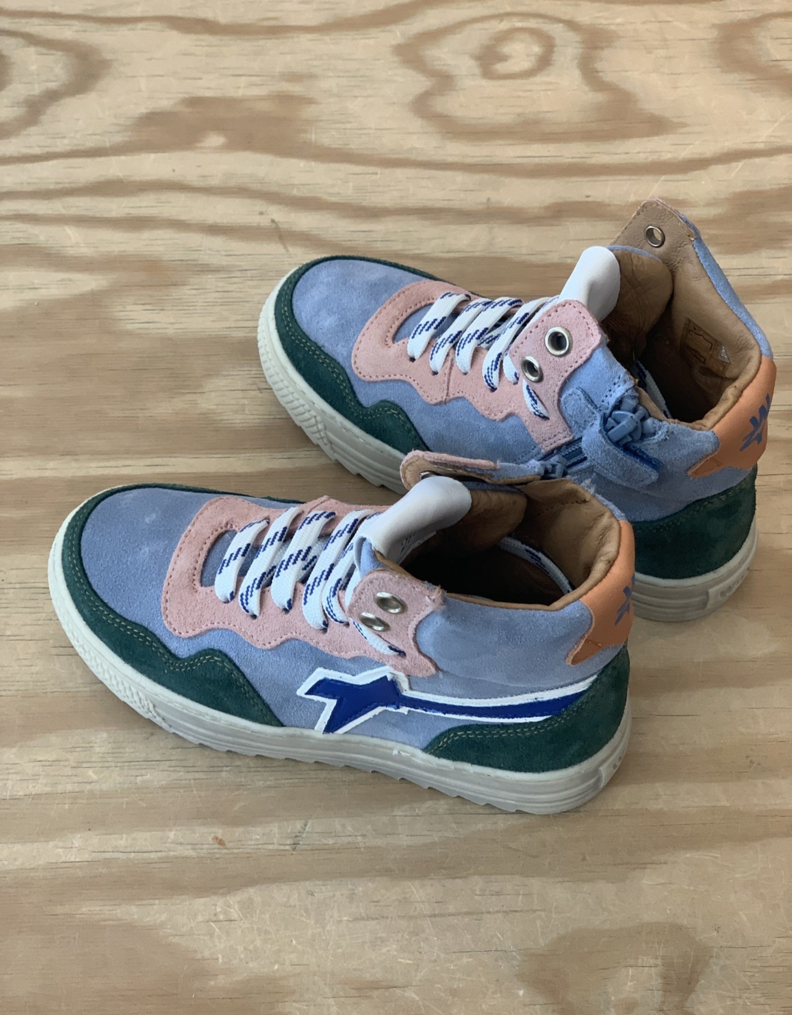 W6YZ NEW MIG ZIP SUEDE MILITARE/CELESTE