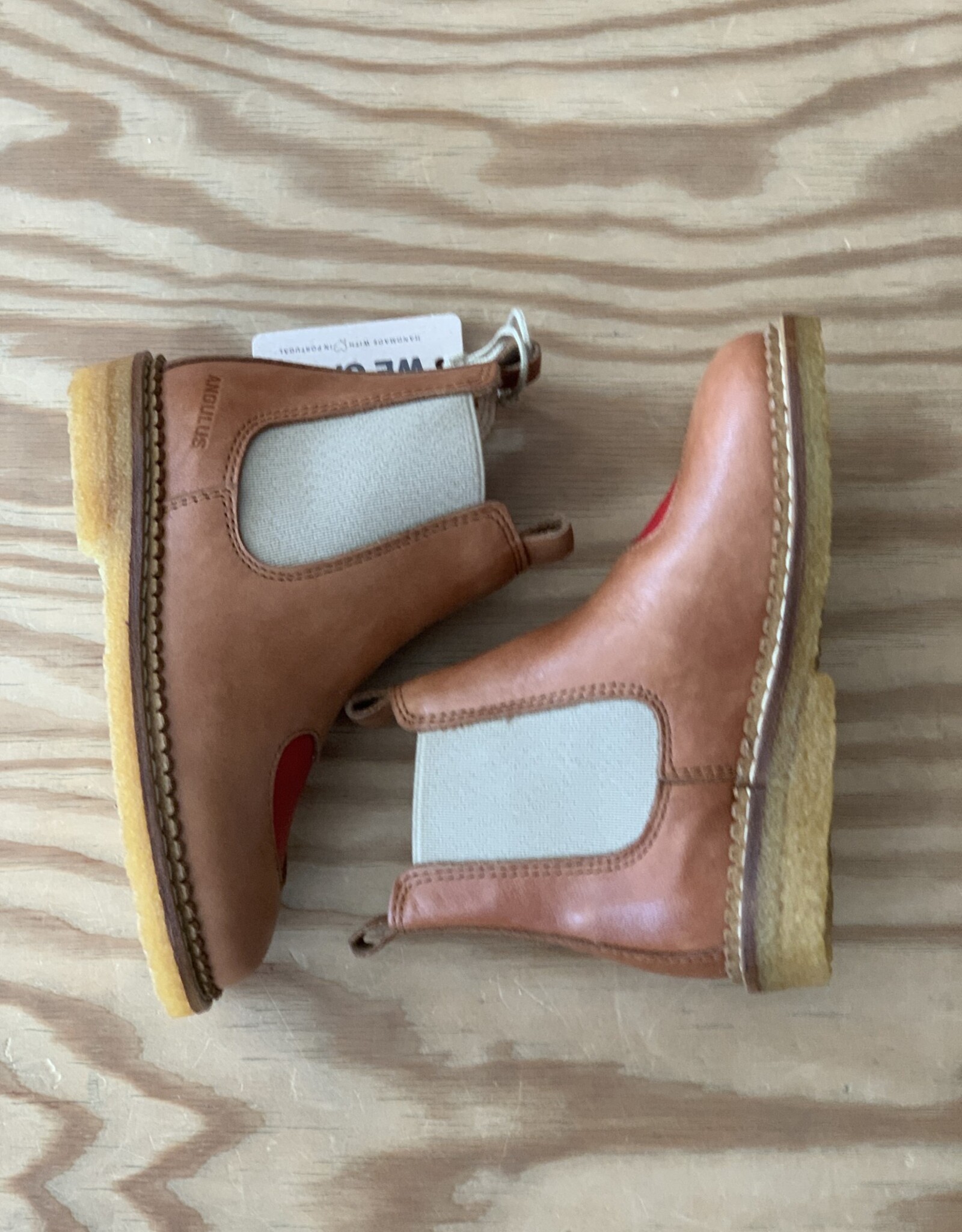 ANGULUS ANGULUS CHELSEA BOOT HEART TAN/RED