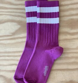 COLLÉGIEN COLLEGIEN NICO CHAUSSETTES RAYURES SPORT CYCLAMEN