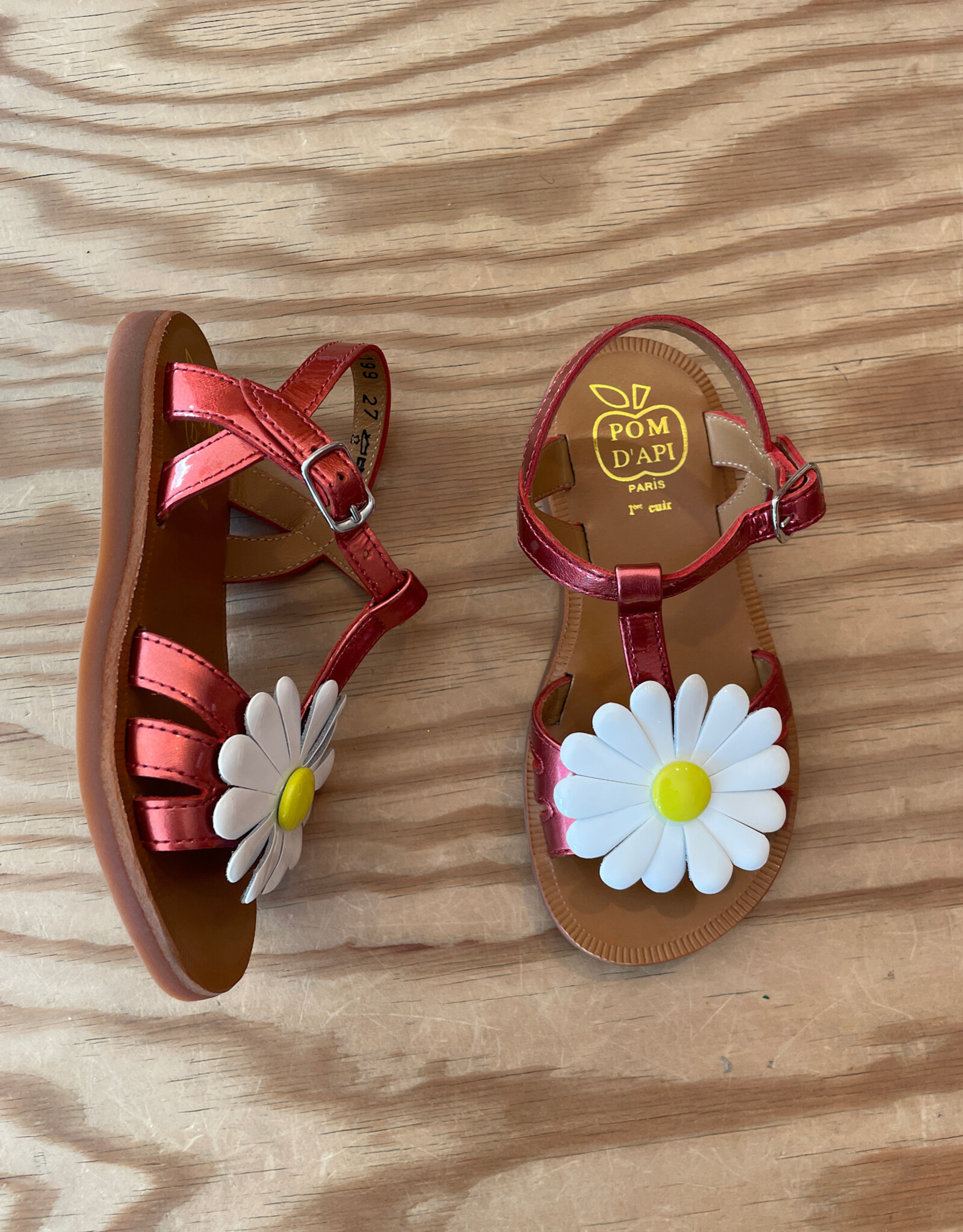 POM D'API POM D'API PLAGETTE BIG FLO VERNIS METAL RED POPPY