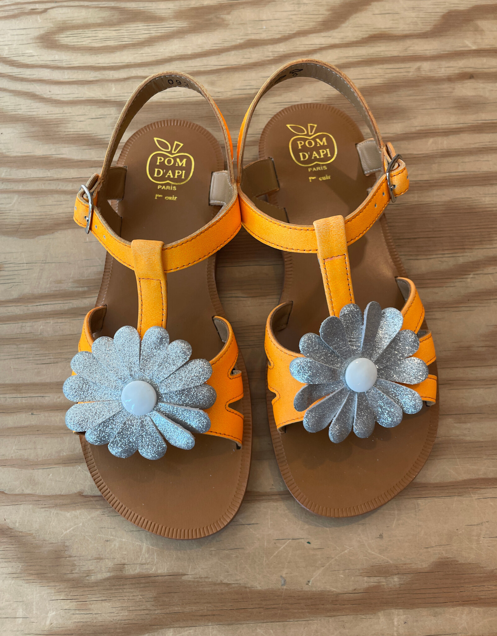 POM D'API POM D'API PLAGETTE BIG FLO WASH ORANGE SUN