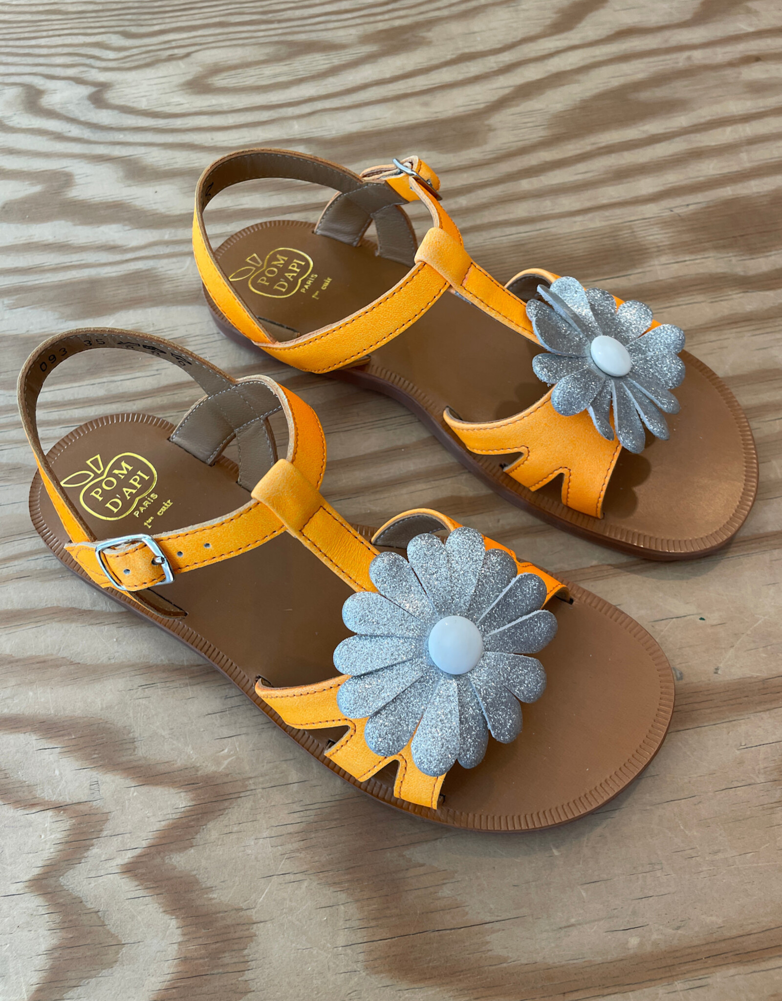 POM D'API POM D'API PLAGETTE BIG FLO WASH ORANGE SUN