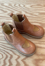 ANGULUS ANGULUS CHELSEA BOOTS HEART TAN GLITTER