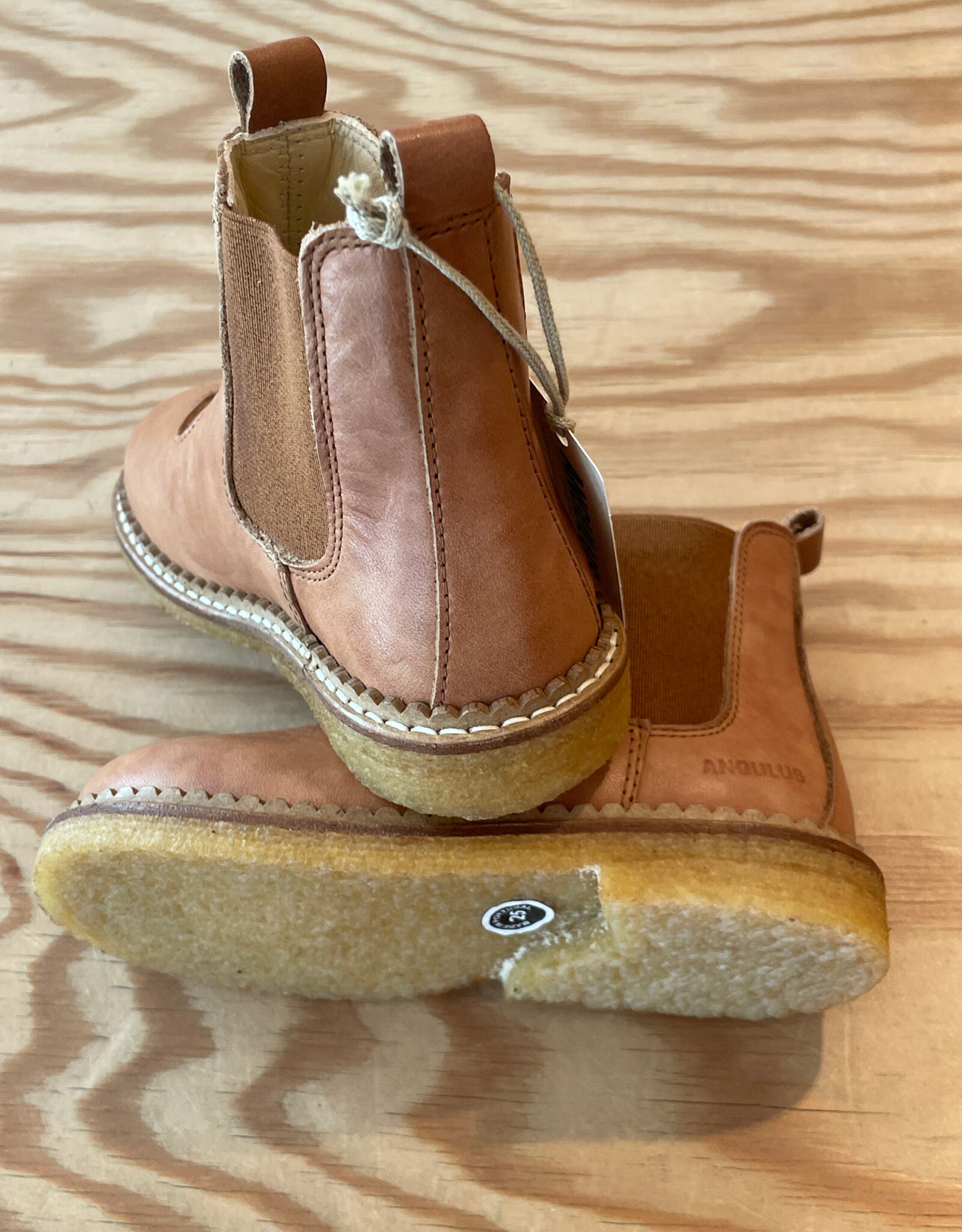 ANGULUS ANGULUS CHELSEA BOOTS HEART TAN GLITTER