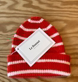 LE BONNET AMSTERDAM LE BONNET AMSTERDAM Beanie Crimson Stripe