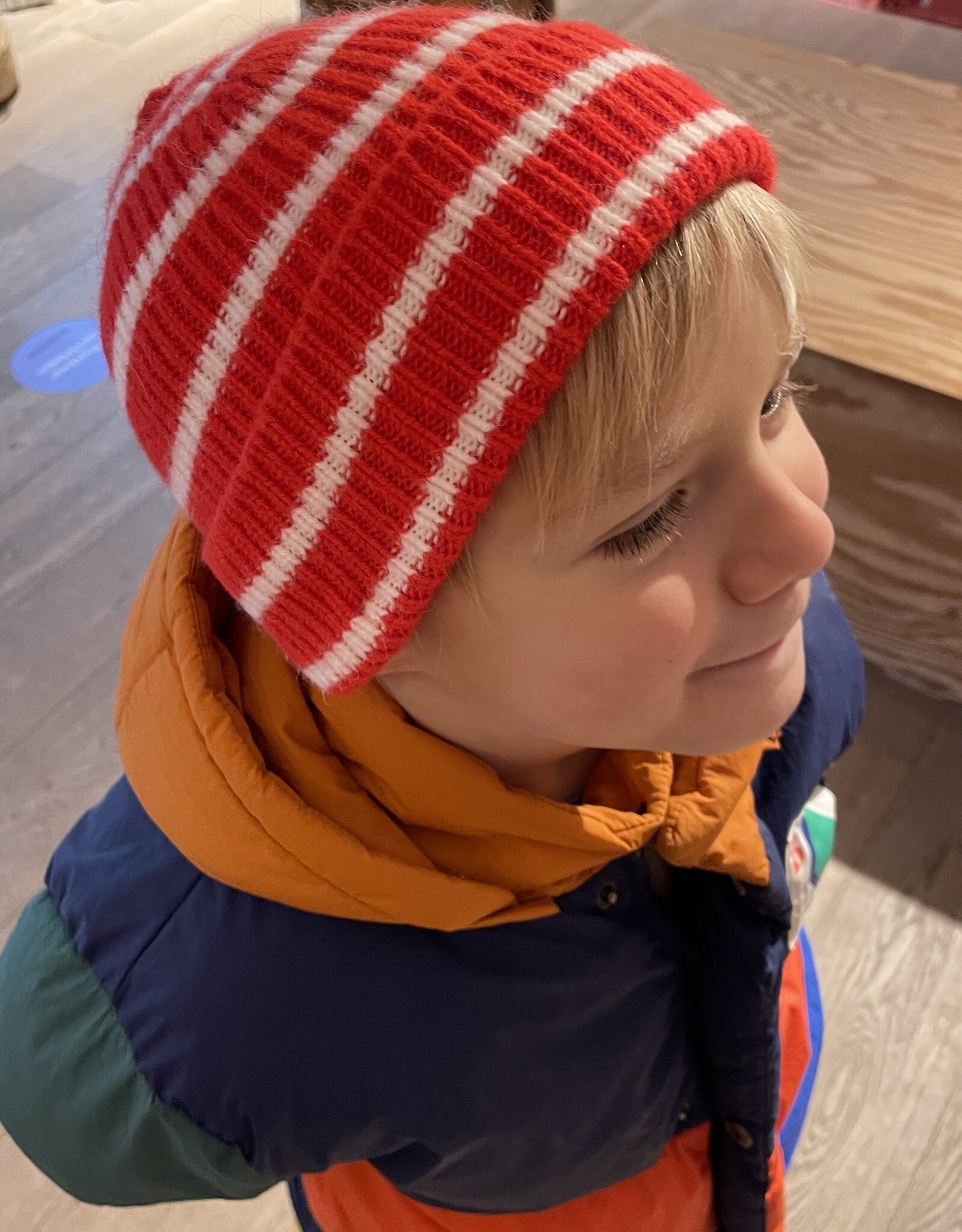 LE BONNET AMSTERDAM LE BONNET AMSTERDAM Beanie Crimson Stripe