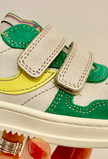 ROMAGNOLI ROMAGNOLI sneakers velcro. in leder VERDE BIANCO