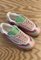 RONDINELLA RONDINELLA lederen sneakers PINK/GREEN