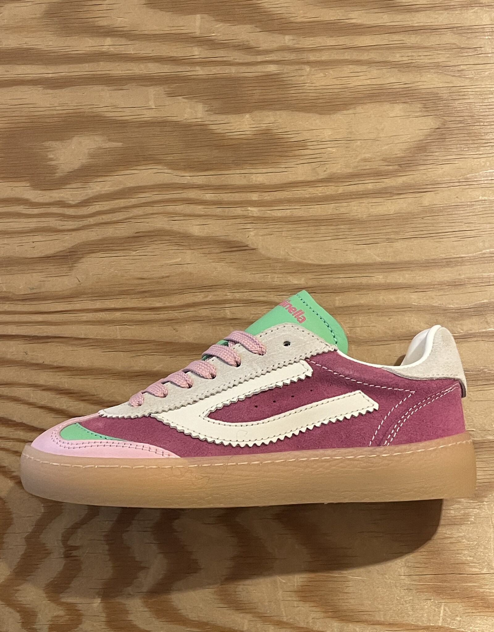 RONDINELLA RONDINELLA lederen sneakers PINK/GREEN