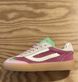 RONDINELLA RONDINELLA lederen sneakers roze/groen