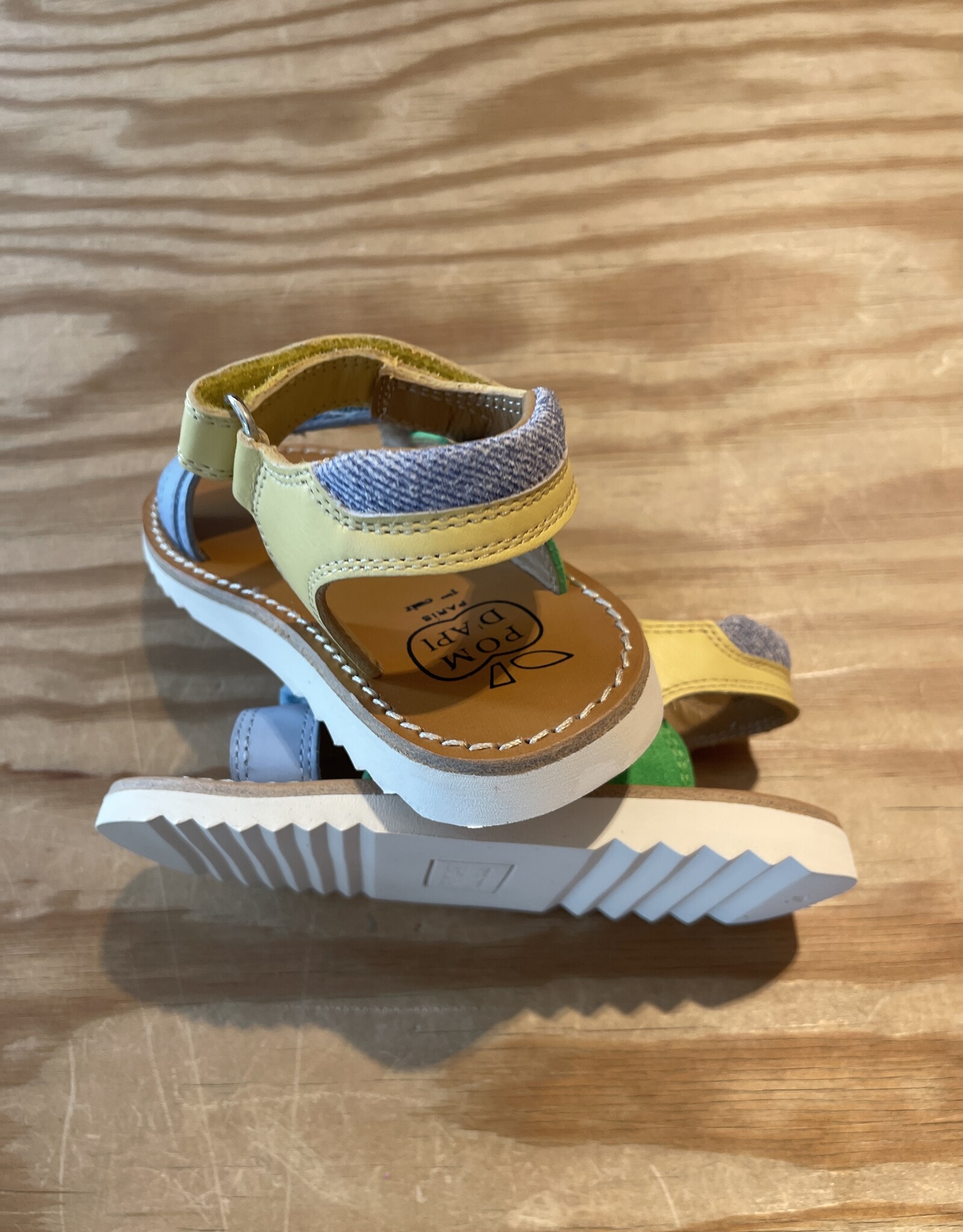 POM D'API POM D'API WAFF JIMY NAPPA VERDE JAUNE