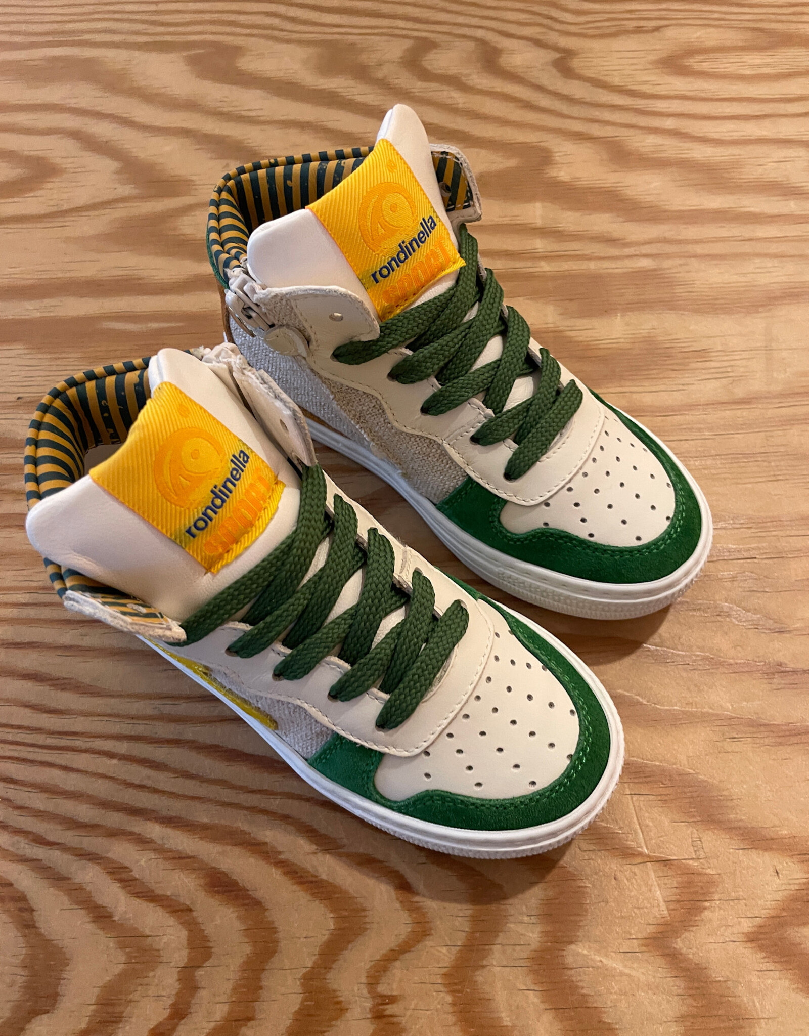 RONDINELLA RONDINELLA hightop sneaker GREEN/YELLOW