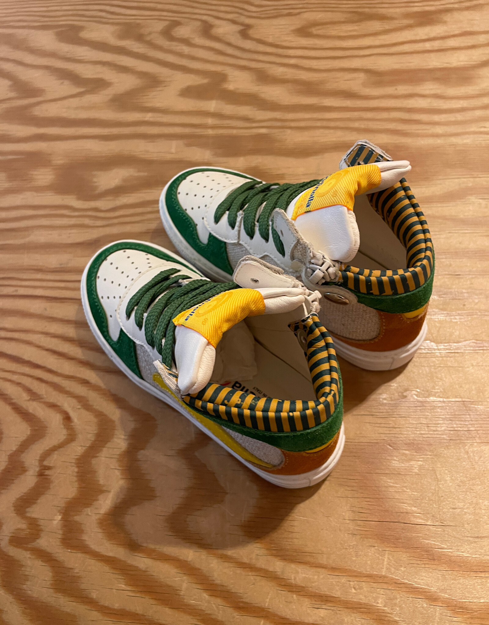 RONDINELLA RONDINELLA hightop sneaker GREEN/YELLOW