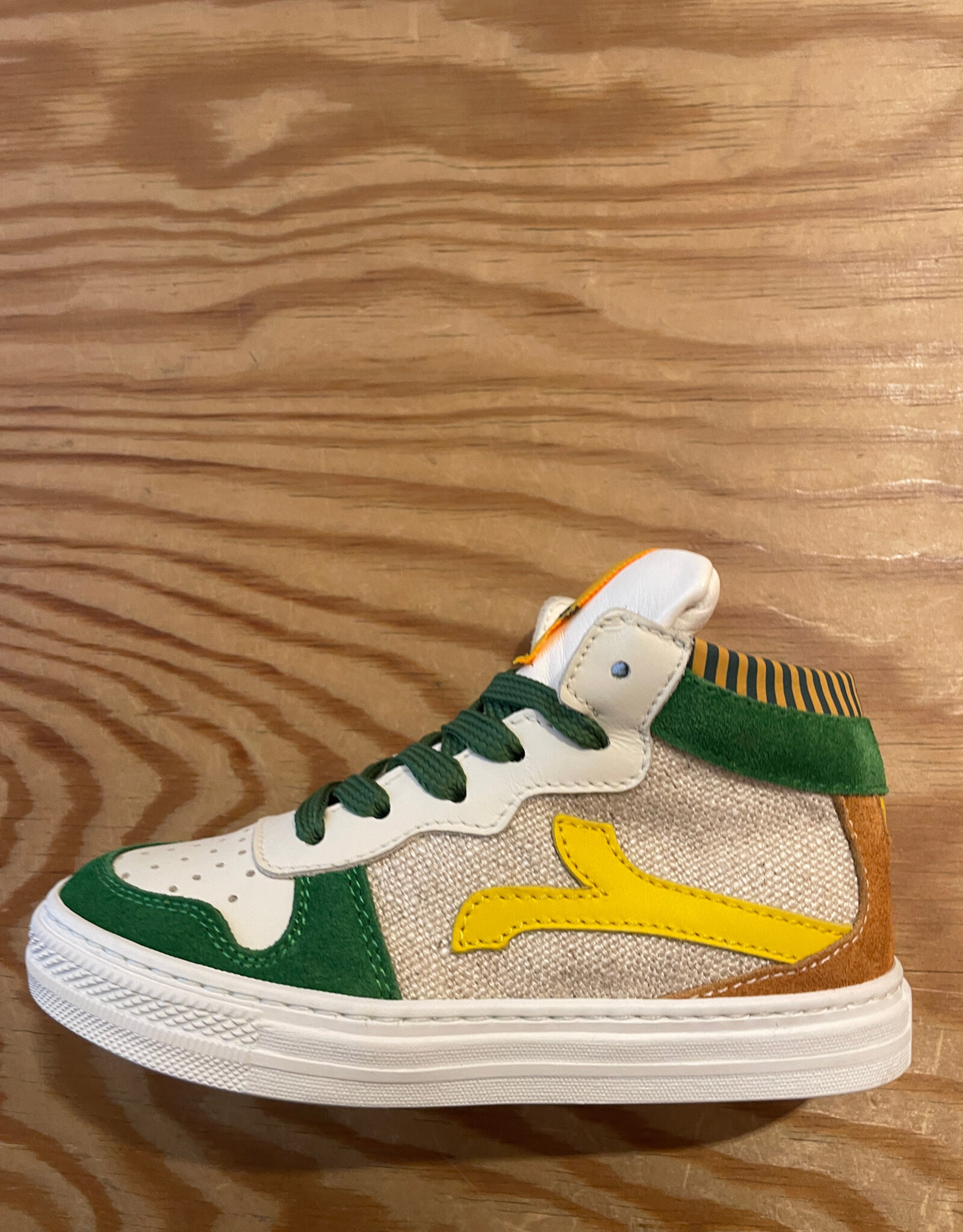 RONDINELLA RONDINELLA hightop sneaker GREEN/YELLOW