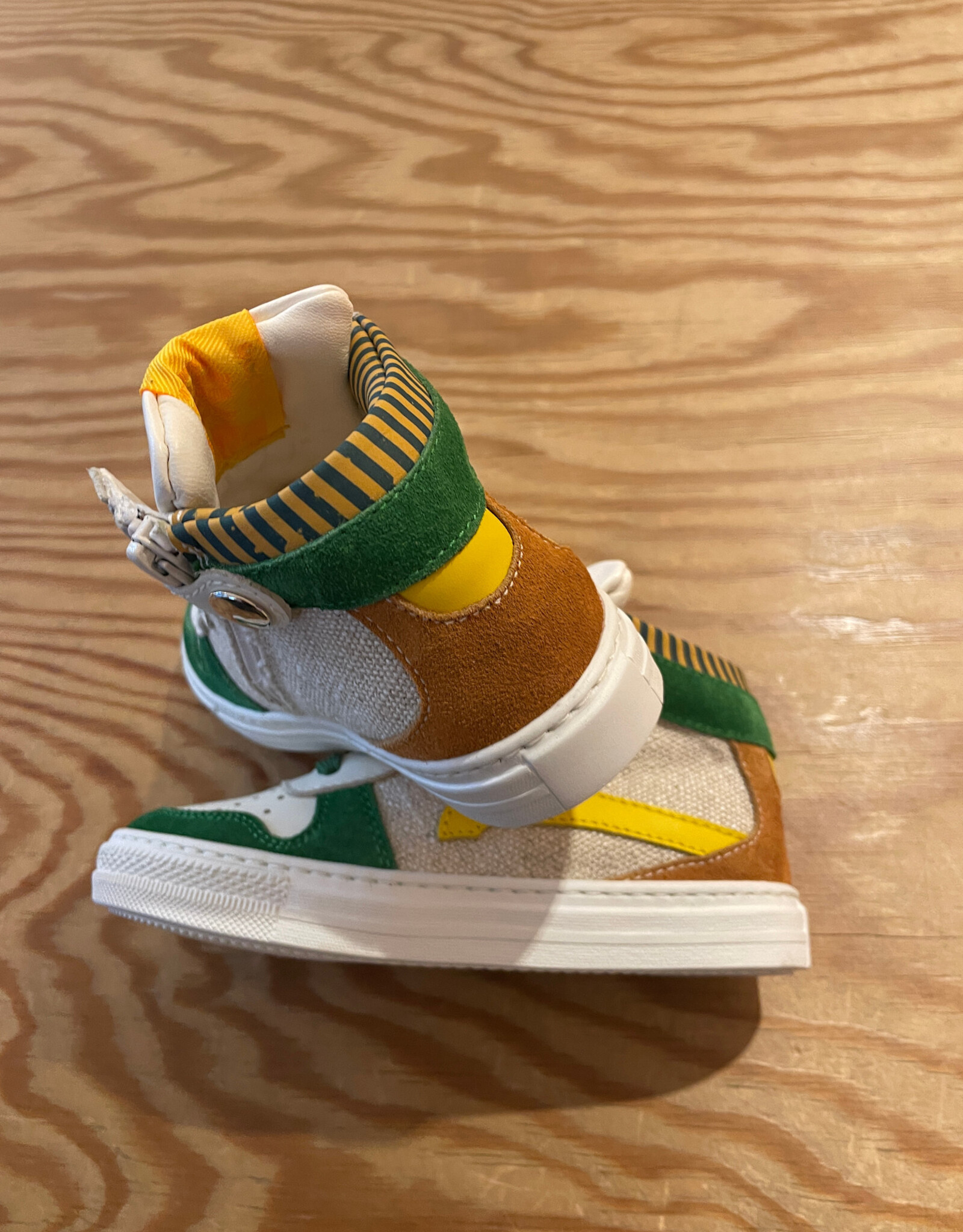 RONDINELLA RONDINELLA hightop sneaker GREEN/YELLOW