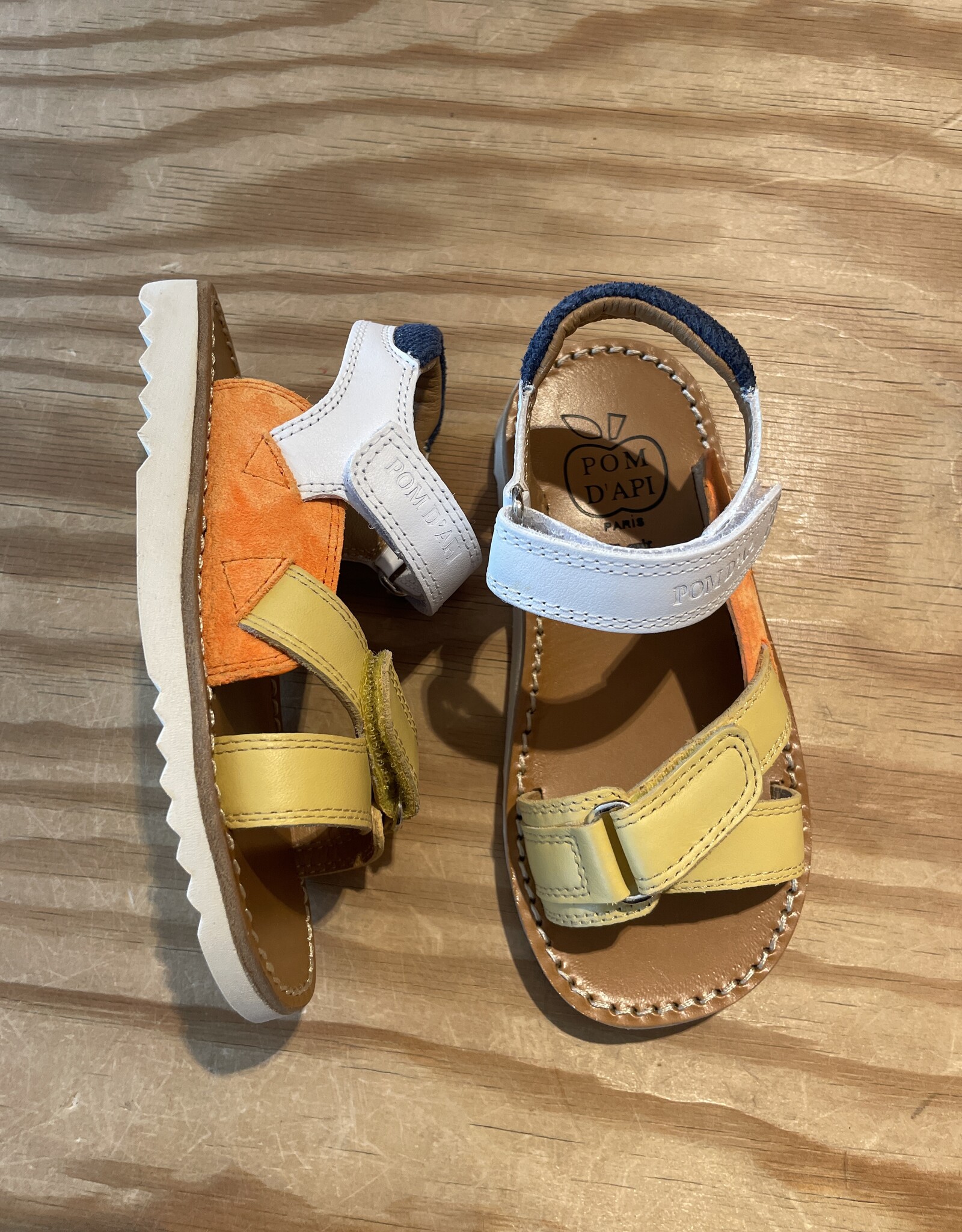 POM D'API POM D'API WAFF JIMY NAPPA ORANGE BLANC