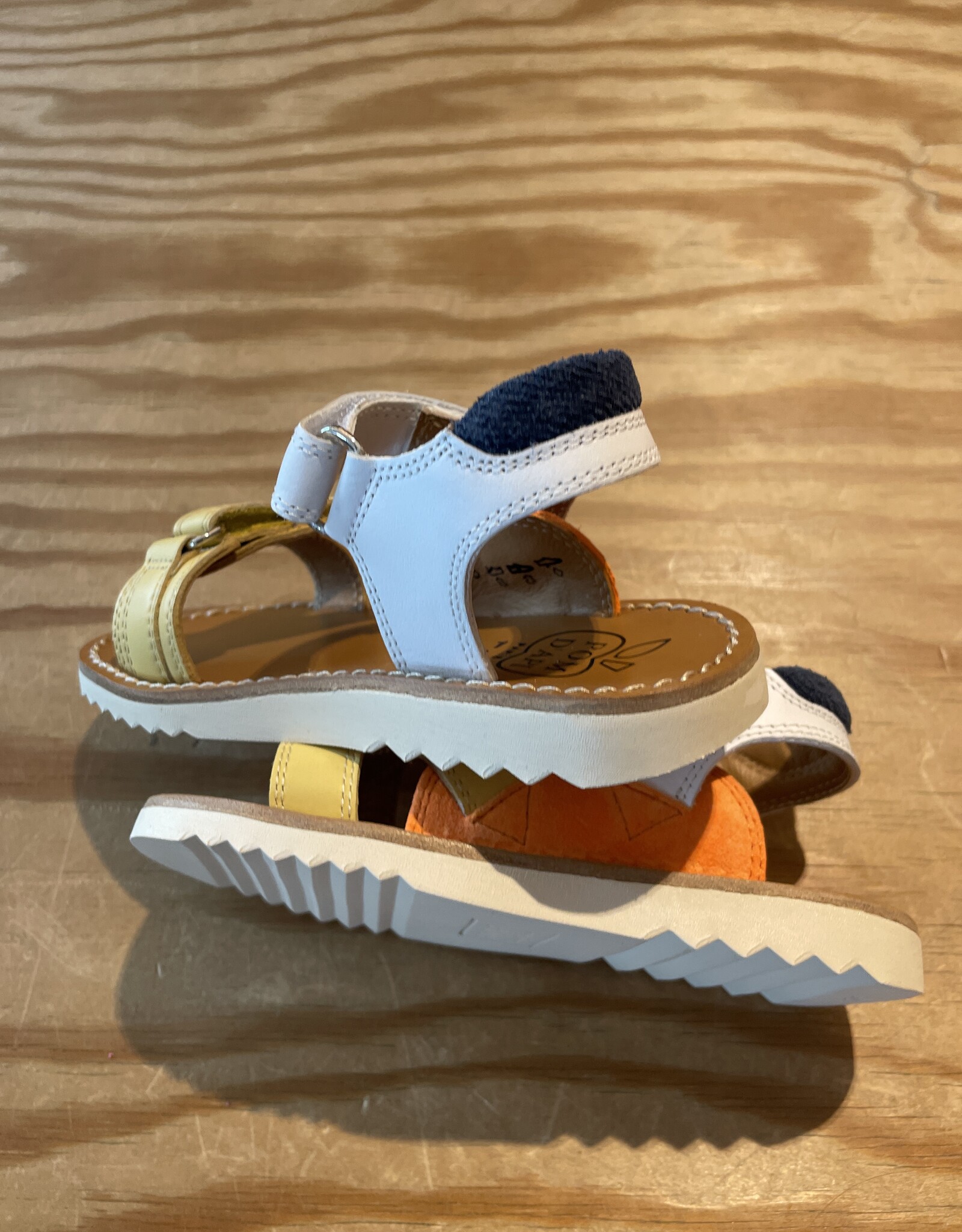 POM D'API POM D'API WAFF JIMY NAPPA ORANGE BLANC