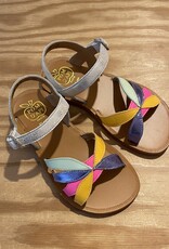 POM D'API POM D'API PLAGETTE SANDALEN MET GESP OTO MUESTRA SILVER MULTI