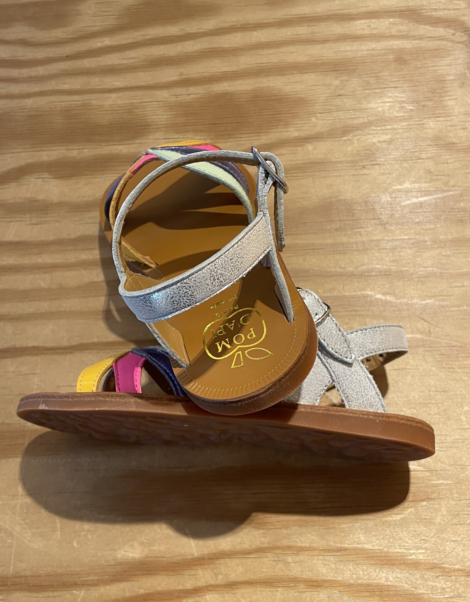 POM D'API POM D'API PLAGETTE SANDALEN MET GESP OTO MUESTRA SILVER MULTI