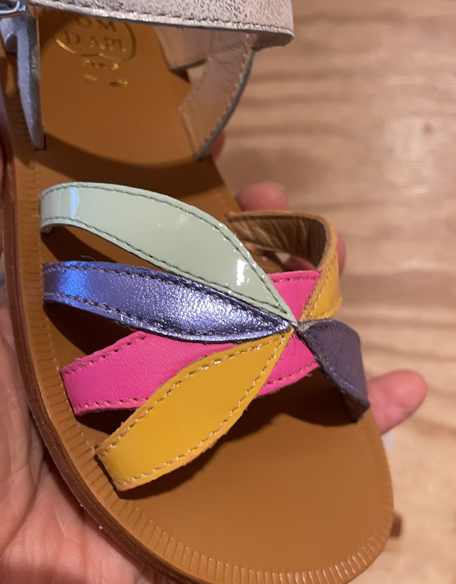 POM D'API POM D'API PLAGETTE SANDALEN MET GESP OTO MUESTRA SILVER MULTI