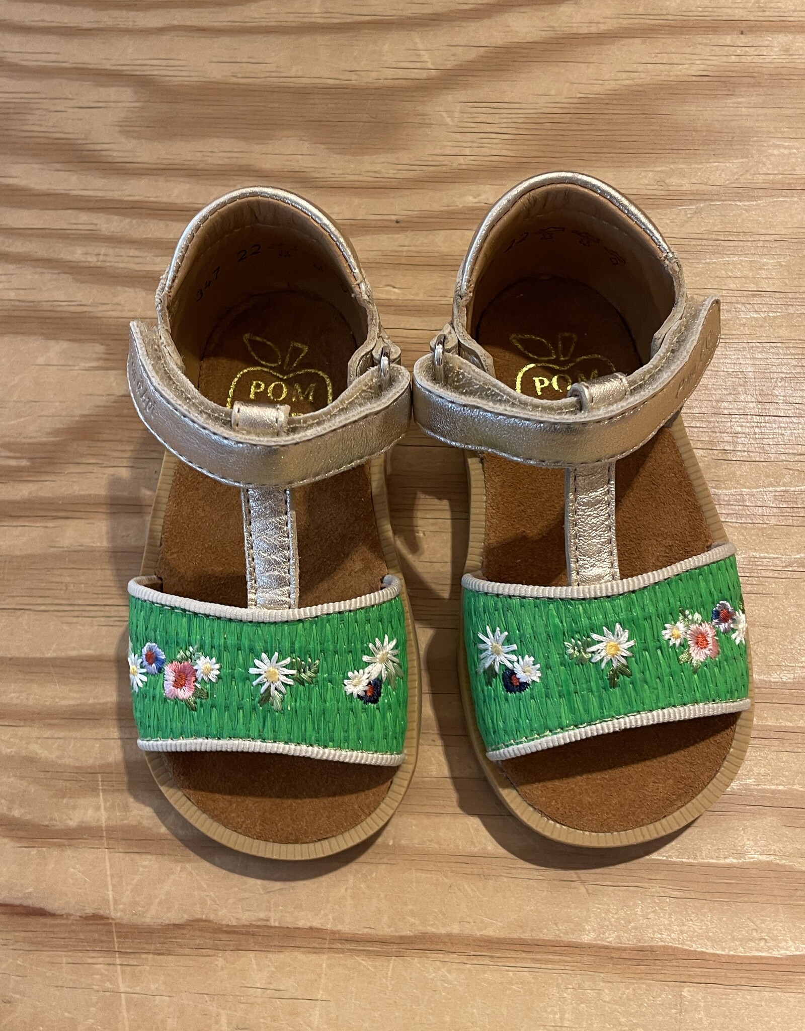 POM D'API POM D'API POPPY SANDALEN MET VELCRO AIR NATUR MENTHE