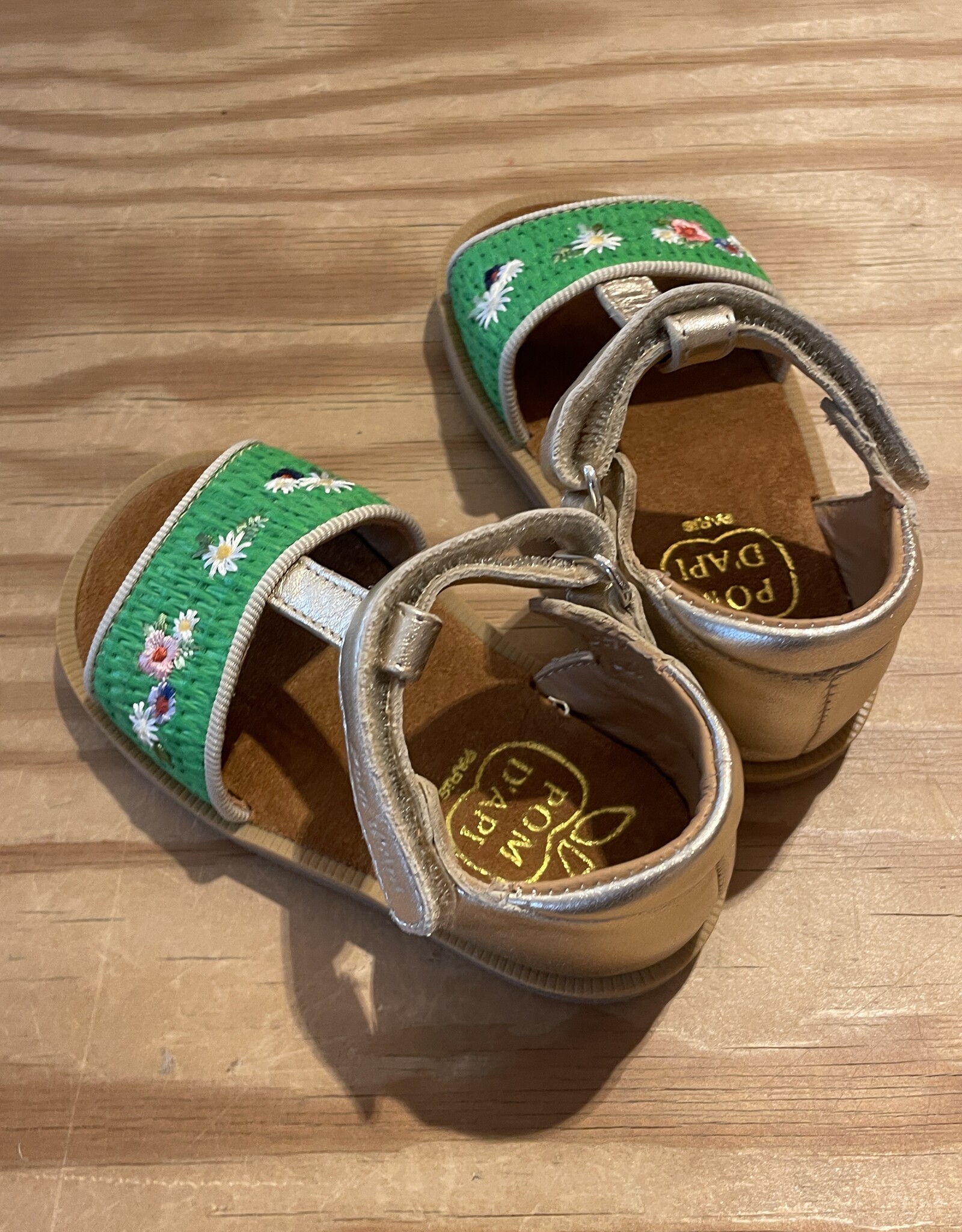 POM D'API POM D'API POPPY SANDALEN MET VELCRO AIR NATUR MENTHE