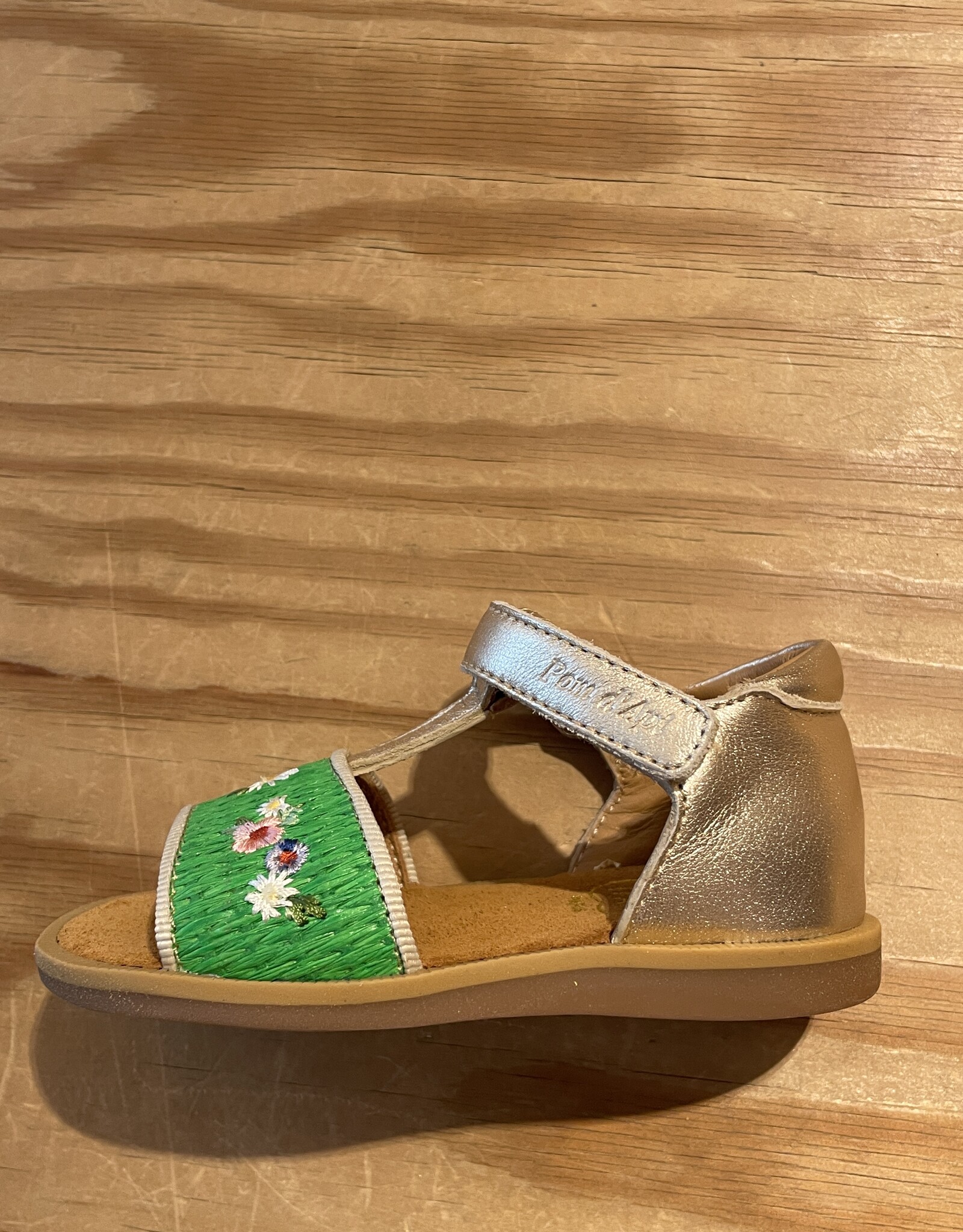 POM D'API POM D'API POPPY SANDALEN MET VELCRO AIR NATUR MENTHE