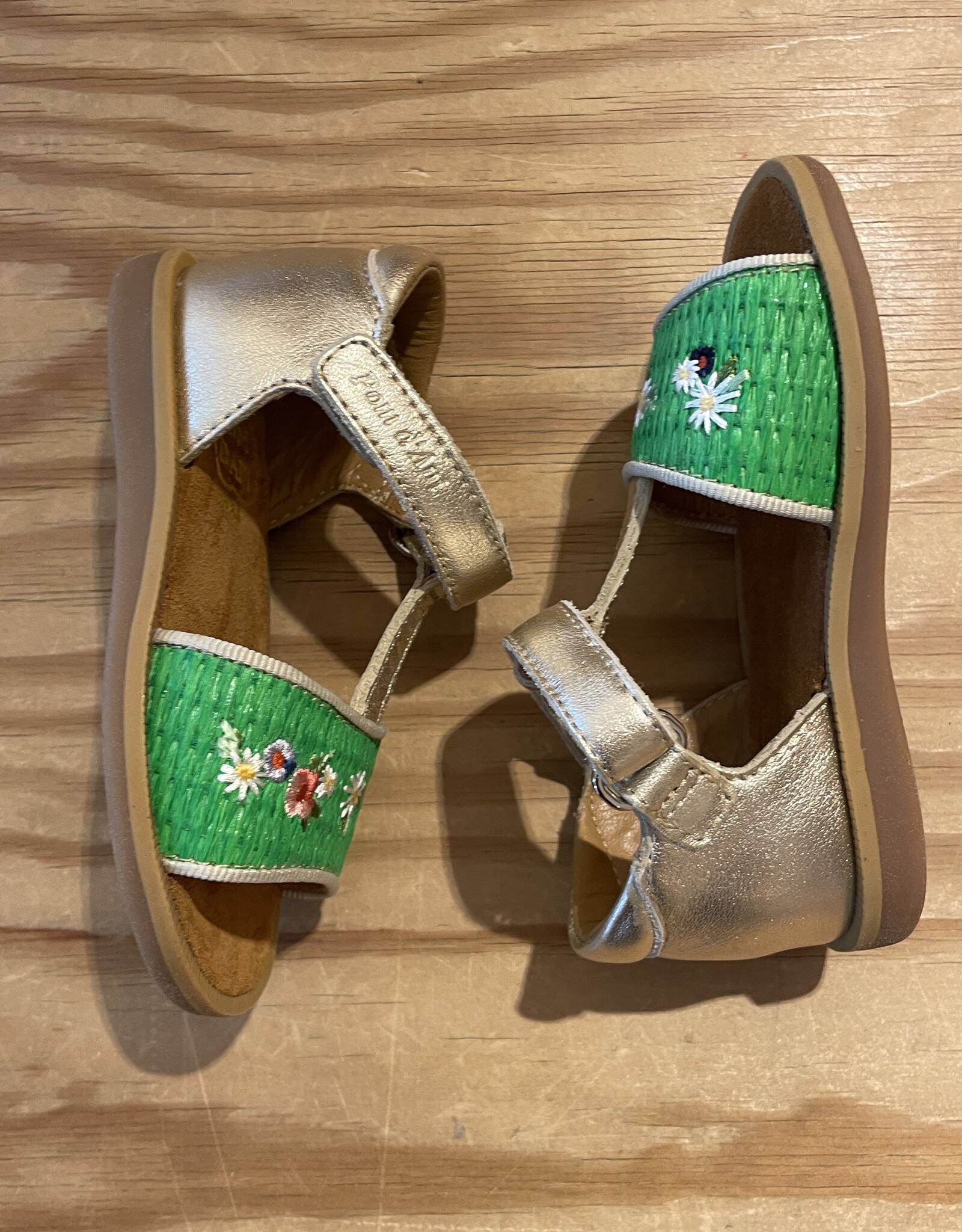 POM D'API POM D'API POPPY SANDALEN MET VELCRO AIR NATUR MENTHE