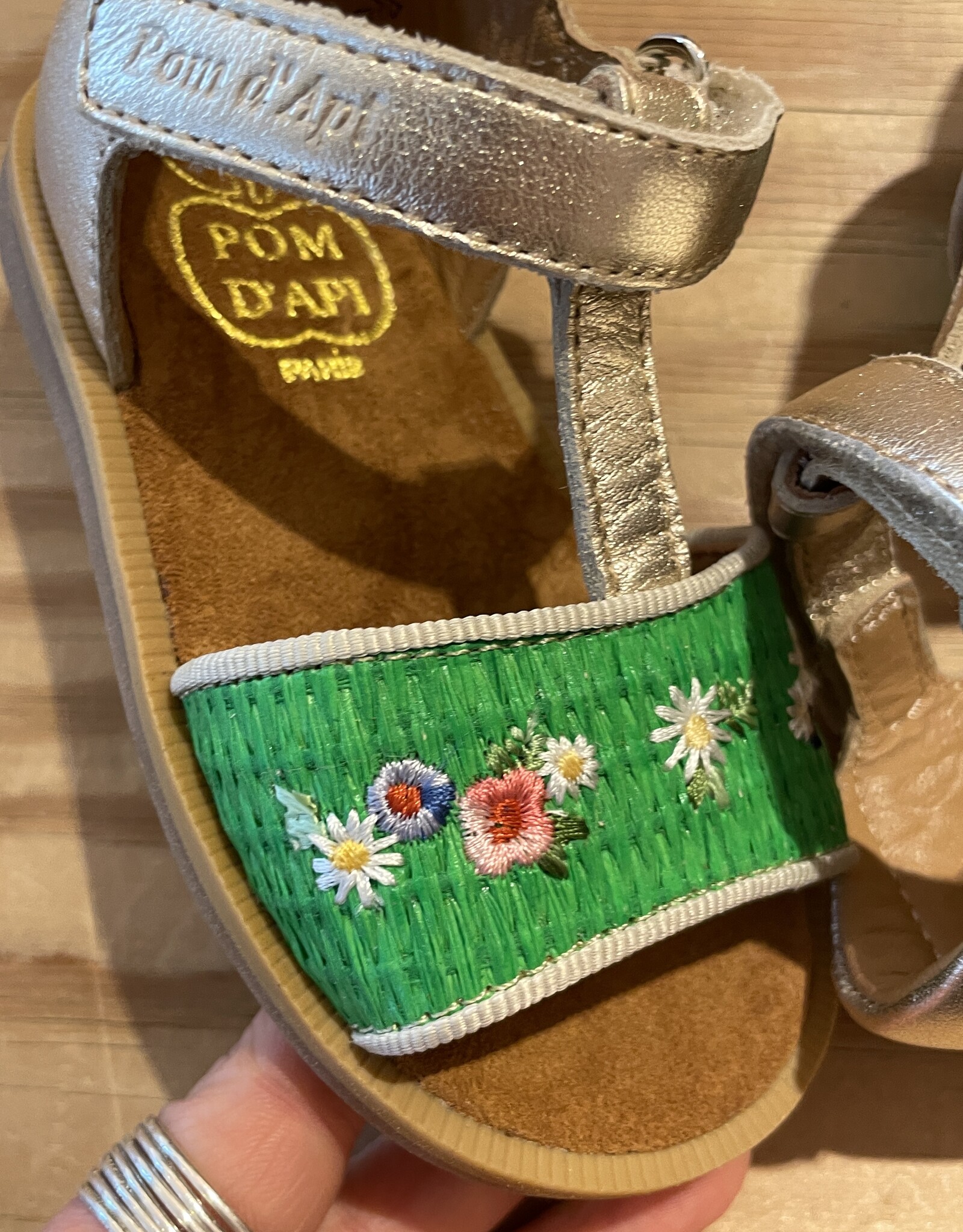POM D'API POM D'API POPPY SANDALEN MET VELCRO AIR NATUR MENTHE