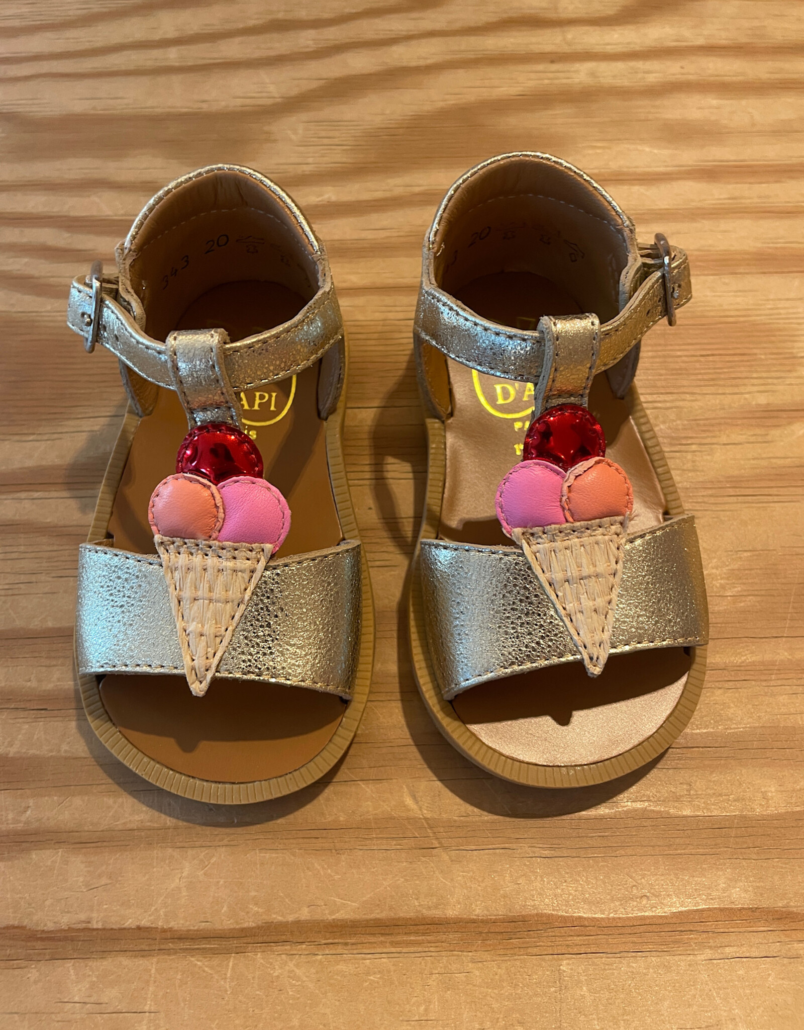 POM D'API POM D'API POPPY ICE CREAM SANDALEN MET GESP LAM CHAM MULTI