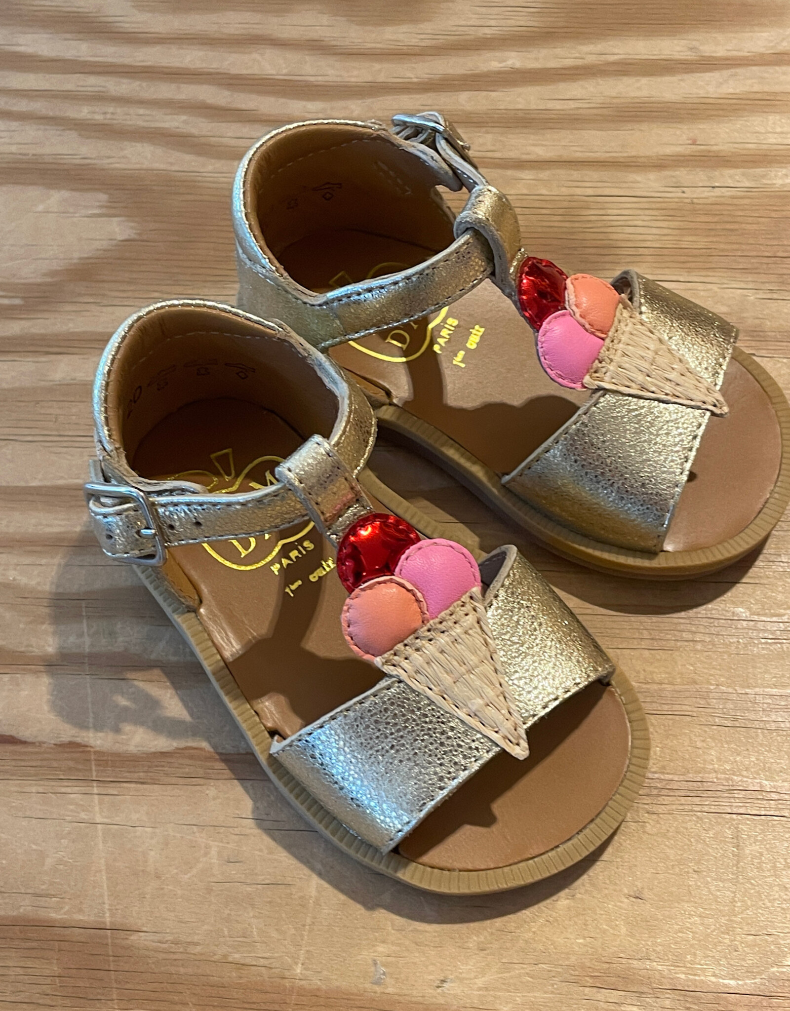 POM D'API POM D'API POPPY ICE CREAM SANDALEN MET GESP LAM CHAM MULTI