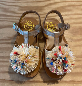 POM D'API POM D'API PLAGETTE POMPOM LAM ORO PALA CREMA