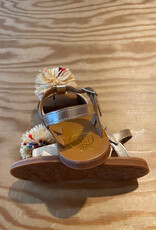 POM D'API POM D'API PLAGETTE POMPOM SANDALEN LAM ORO PALA CREMA