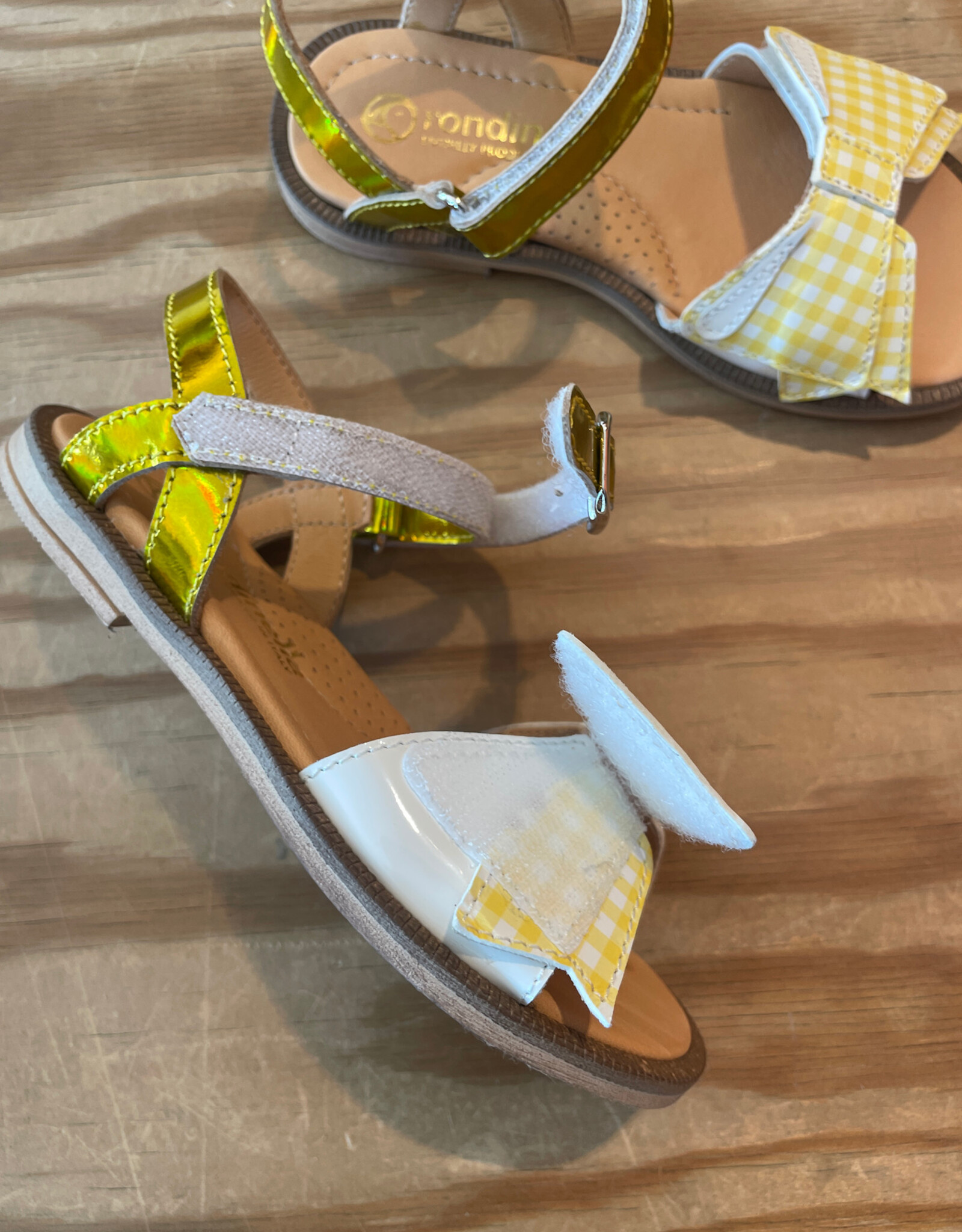 RONDINELLA RONDINELLA sandalen met velcro YELLOW VICHY