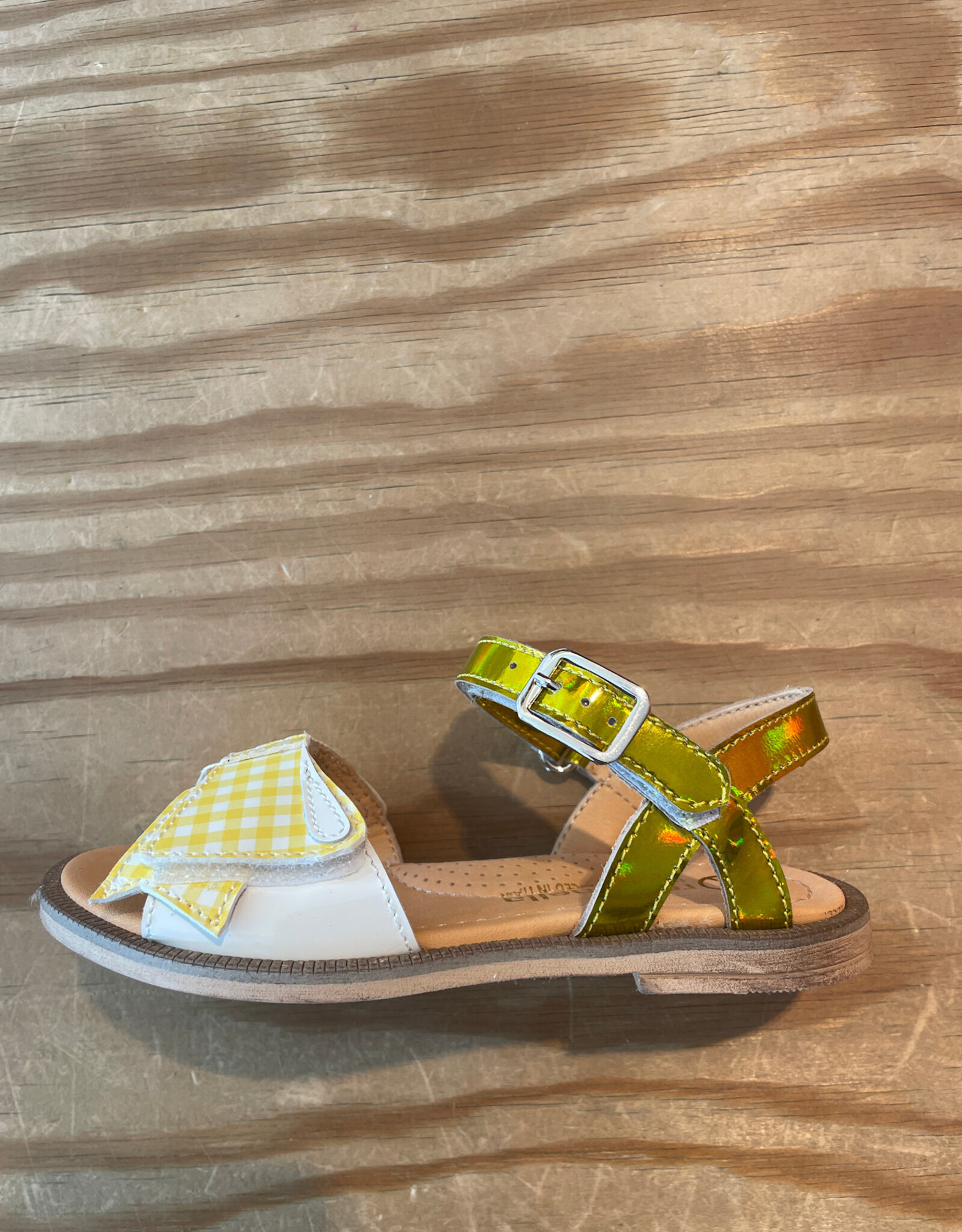 RONDINELLA RONDINELLA sandalen met velcro YELLOW VICHY