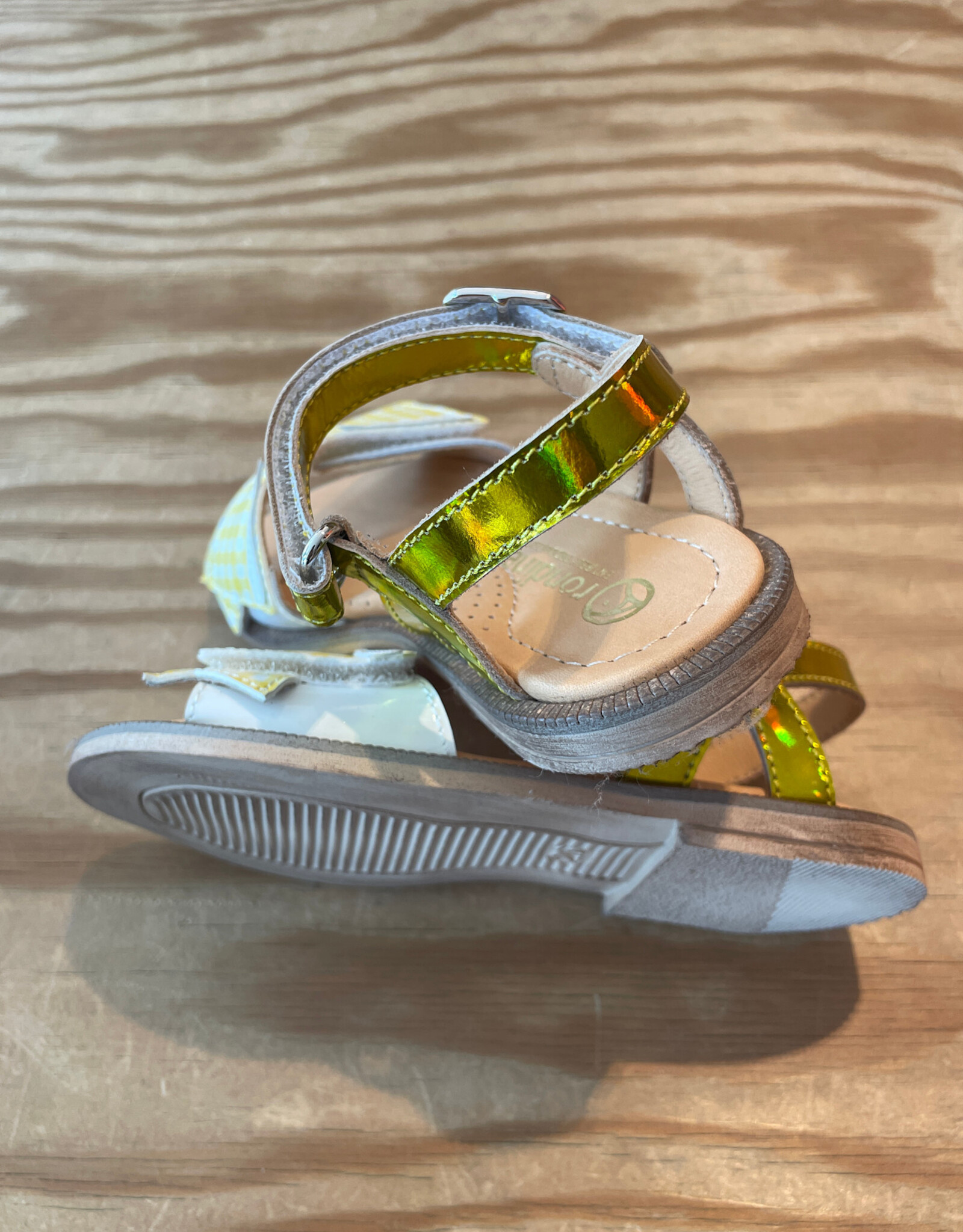 RONDINELLA RONDINELLA sandalen met velcro YELLOW VICHY