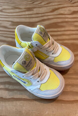 RONDINELLA RONDINELLA lederen sneakers BIANCO/YELLOW