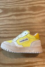 RONDINELLA RONDINELLA lederen sneakers BIANCO/YELLOW