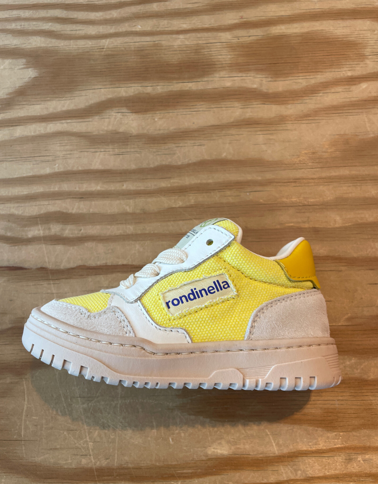 RONDINELLA RONDINELLA lederen sneakers BIANCO/YELLOW