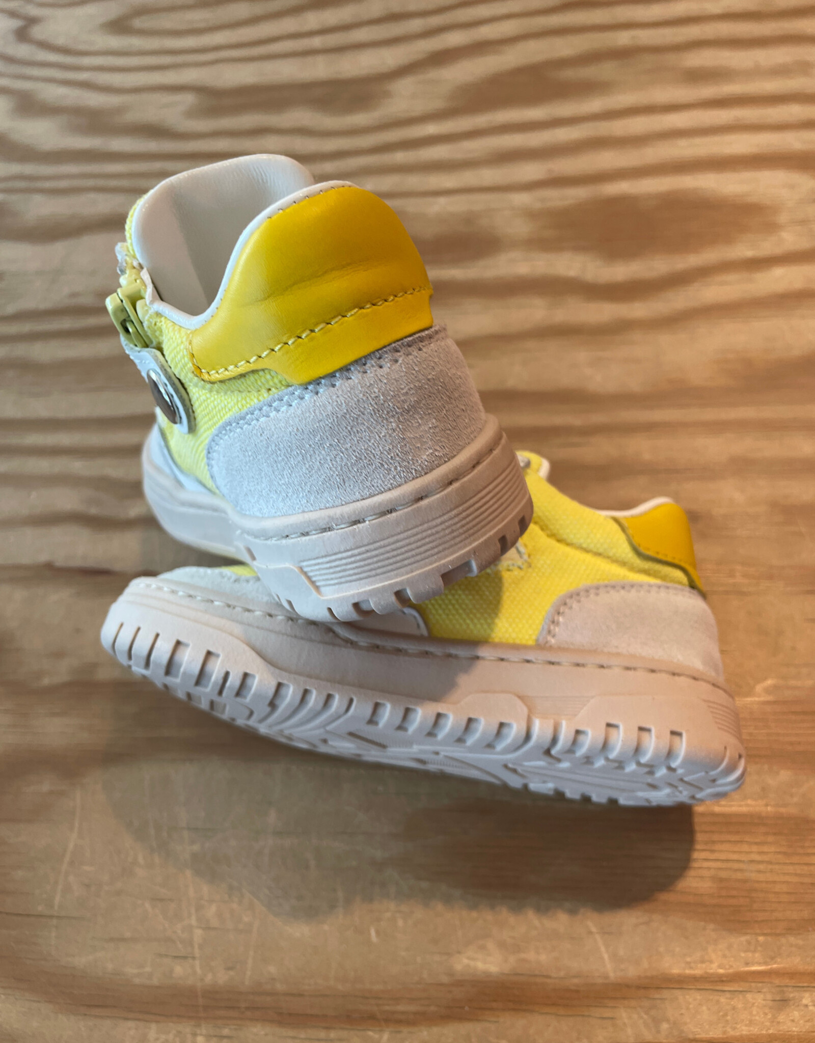 RONDINELLA RONDINELLA lederen sneakers BIANCO/YELLOW