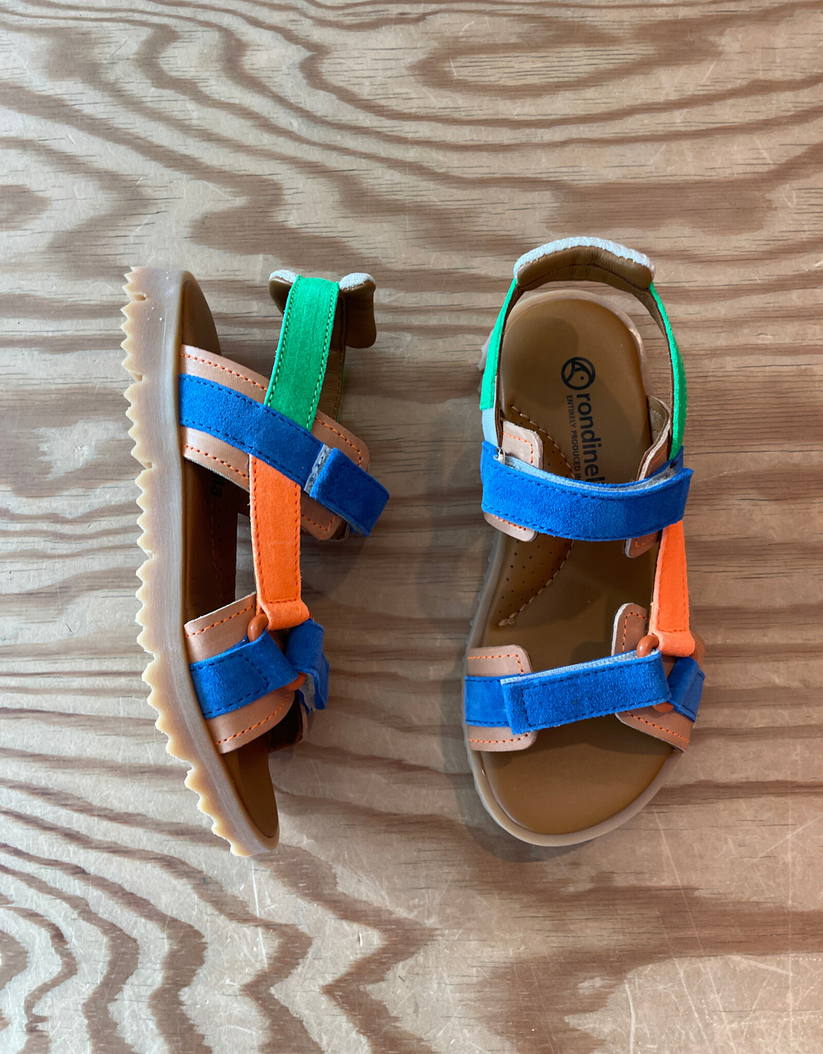 RONDINELLA RONDINELLA JONGENSSANDALEN LEDER MET VELCRO