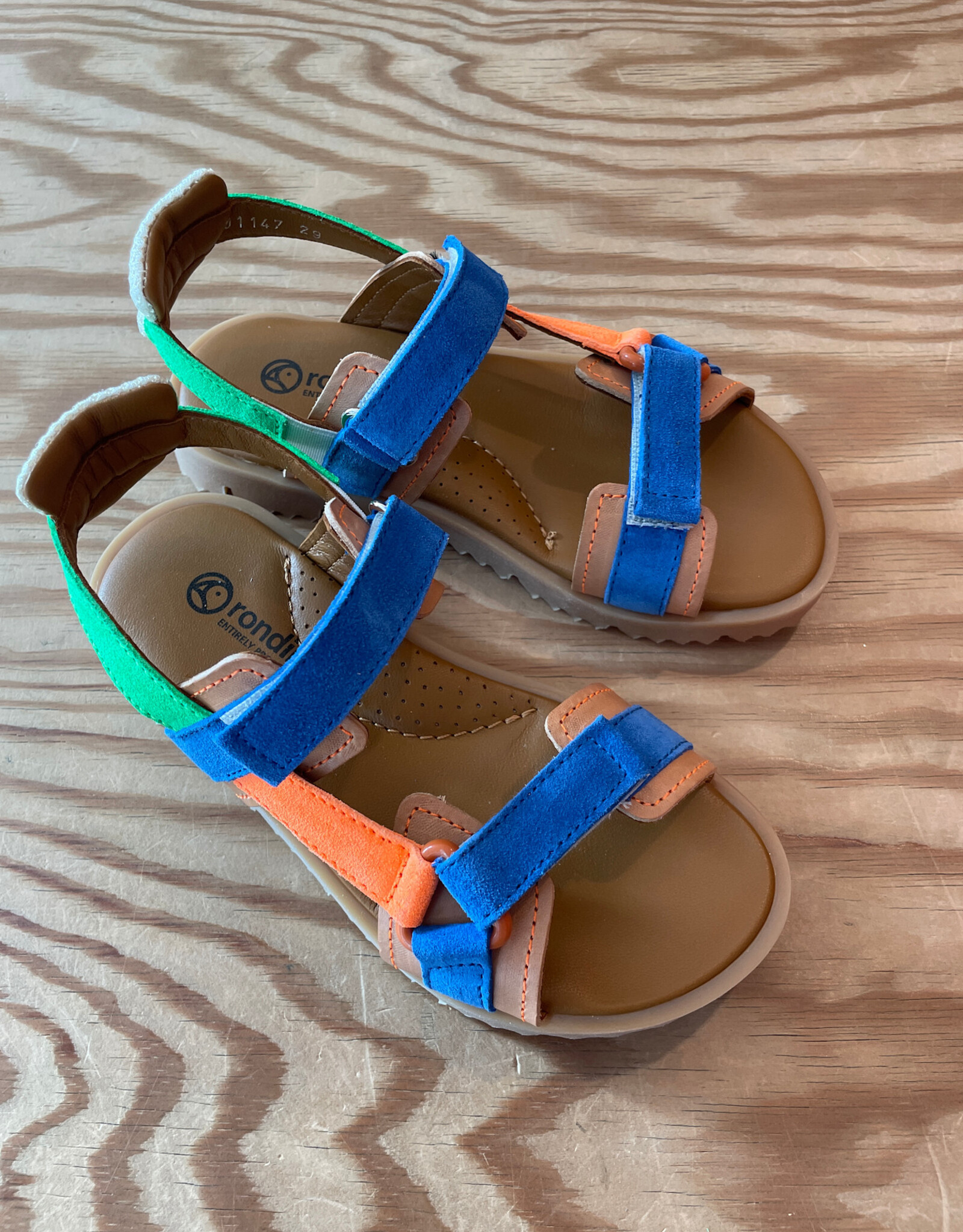 RONDINELLA RONDINELLA JONGENSSANDALEN LEDER MET VELCRO