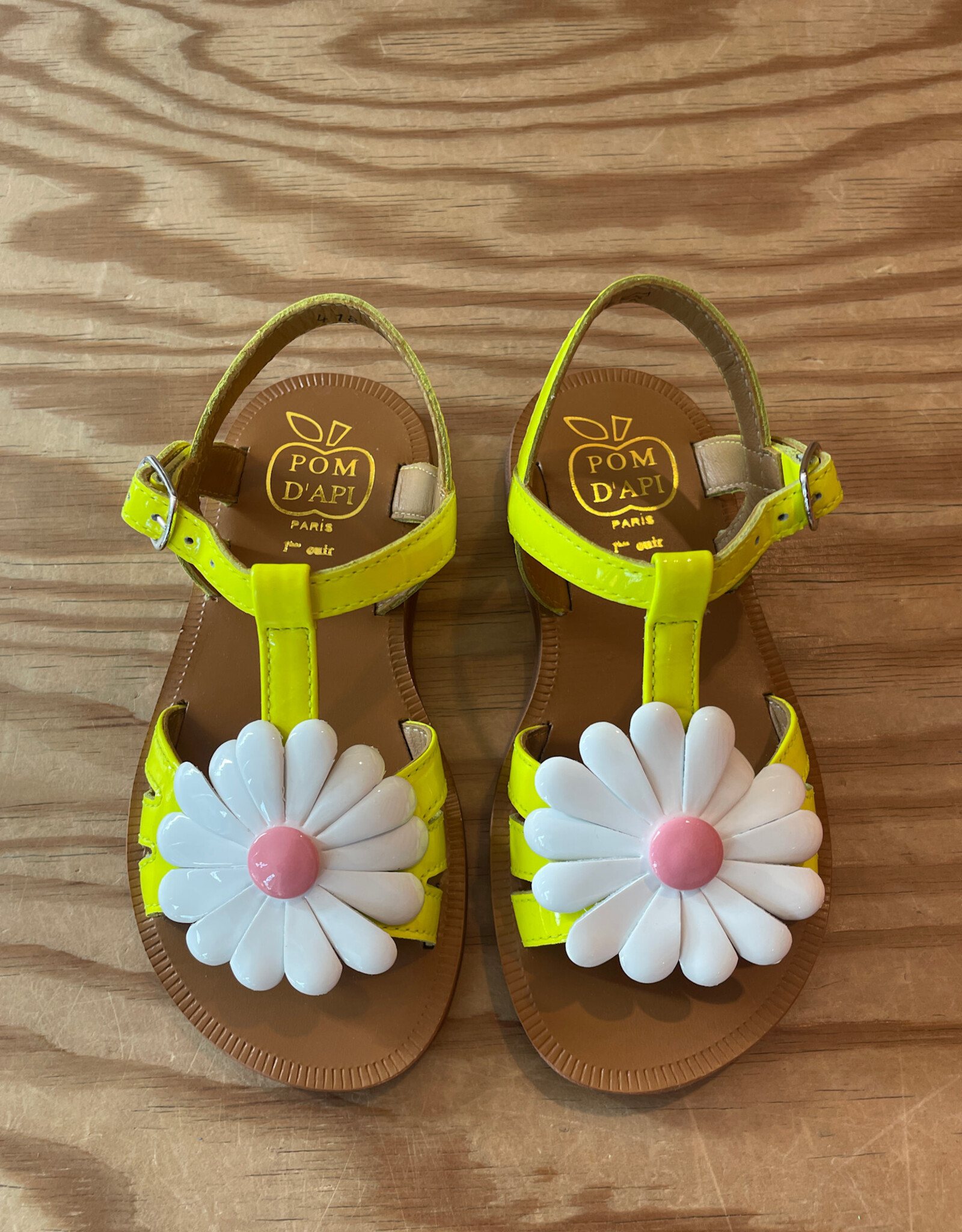 POM D'API POM D'API PLAGETTE BIG FLO LIME