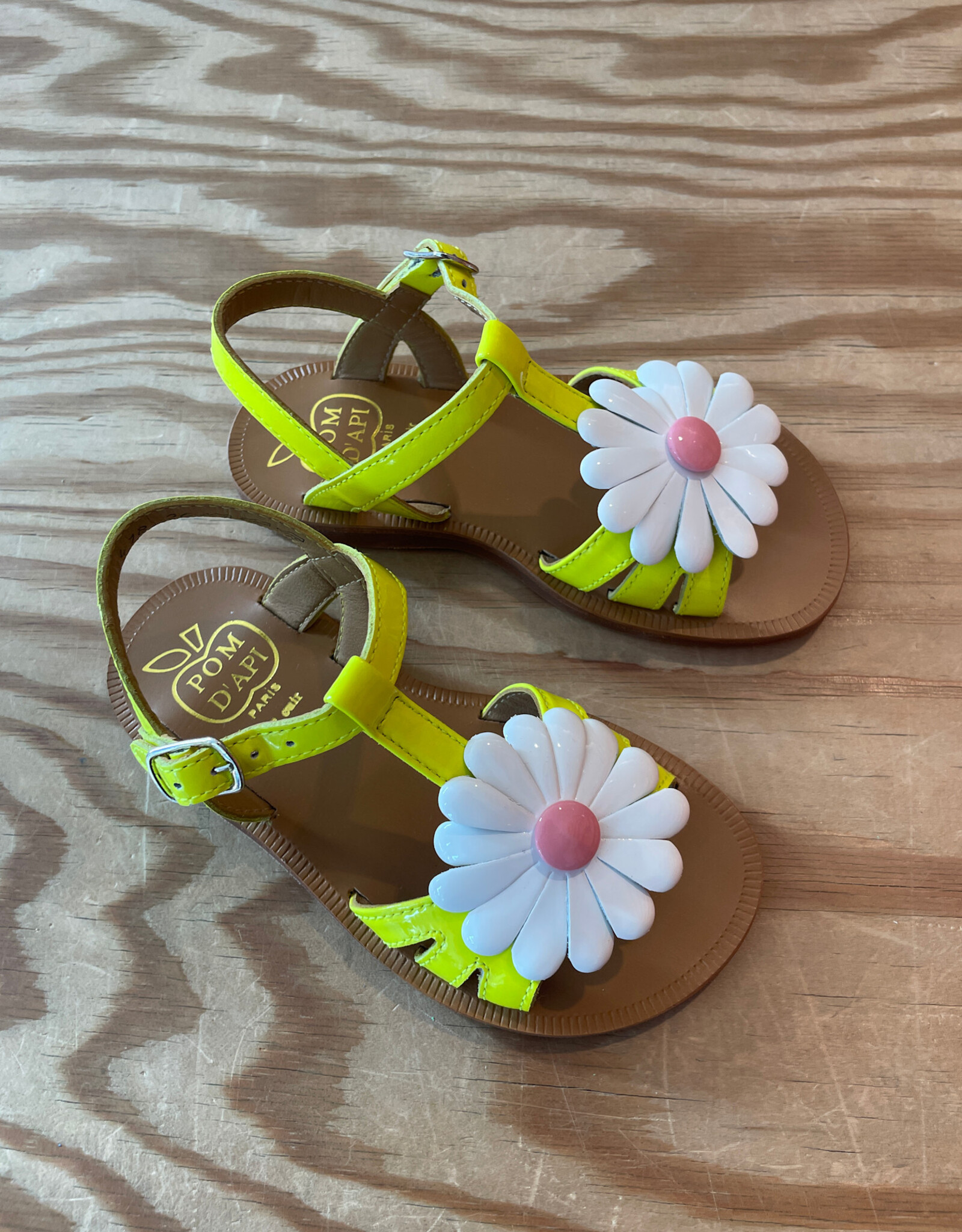 POM D'API POM D'API PLAGETTE BIG FLO LIME