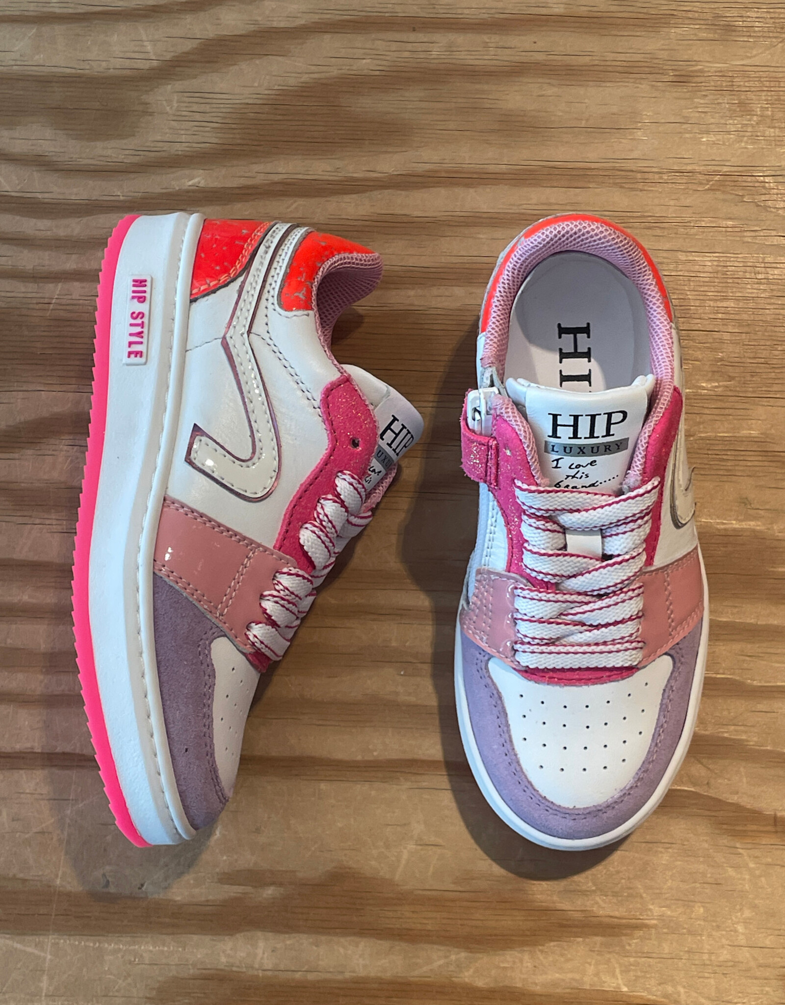 HIP/PINOCCHIO HIP H1015 LEDEREN SNEAKERSFUXIA