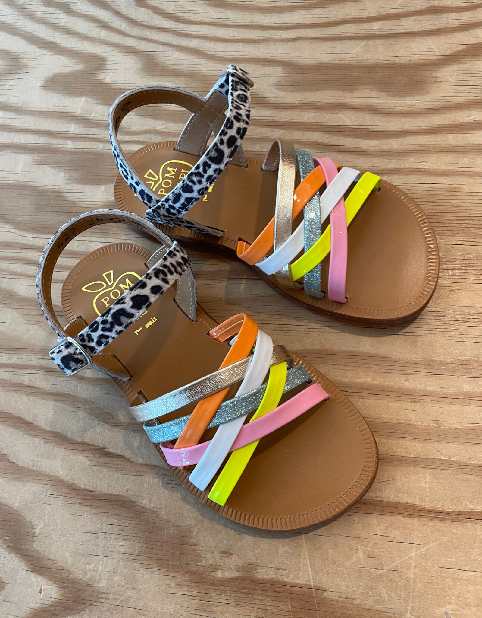 POM D'API POM D'API PLAGETTE SANDALEN GESP LUX BLANC MULTI FRESH