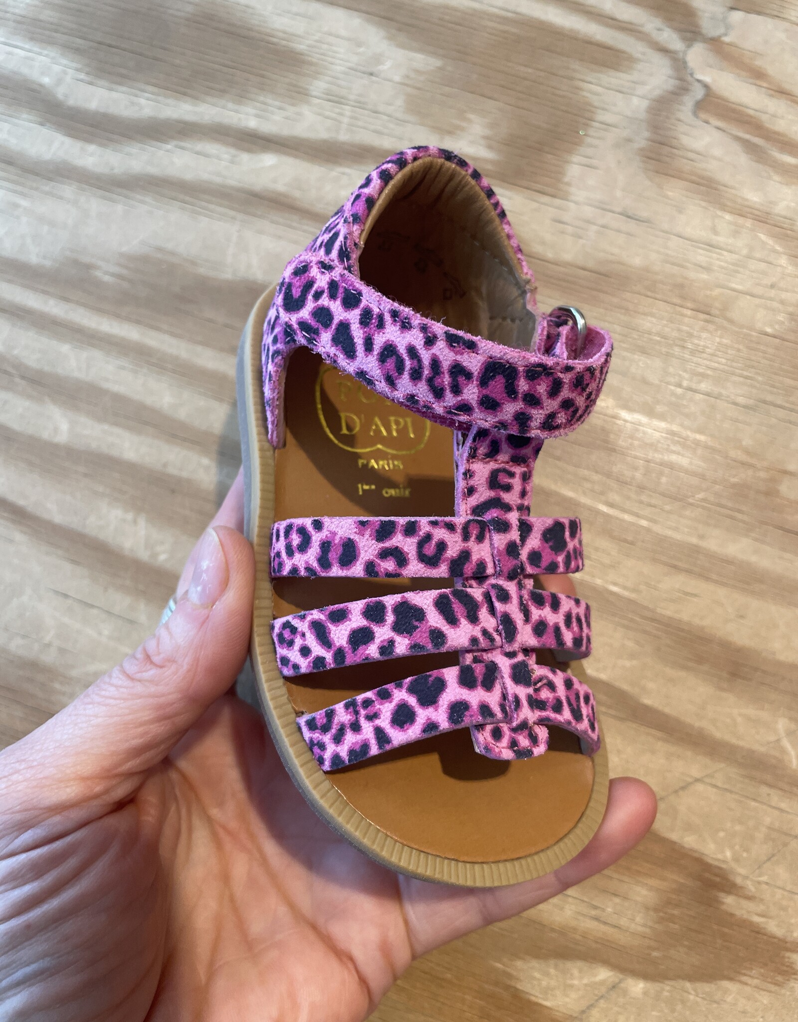 POM D'API POM D'API POPPY STRAP sandalen velcro MINI LEO PEONIA